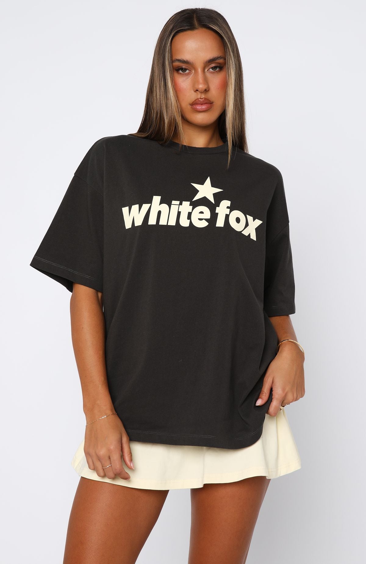 From The Archives Charli Oversized Tee Charcoal - Image 2