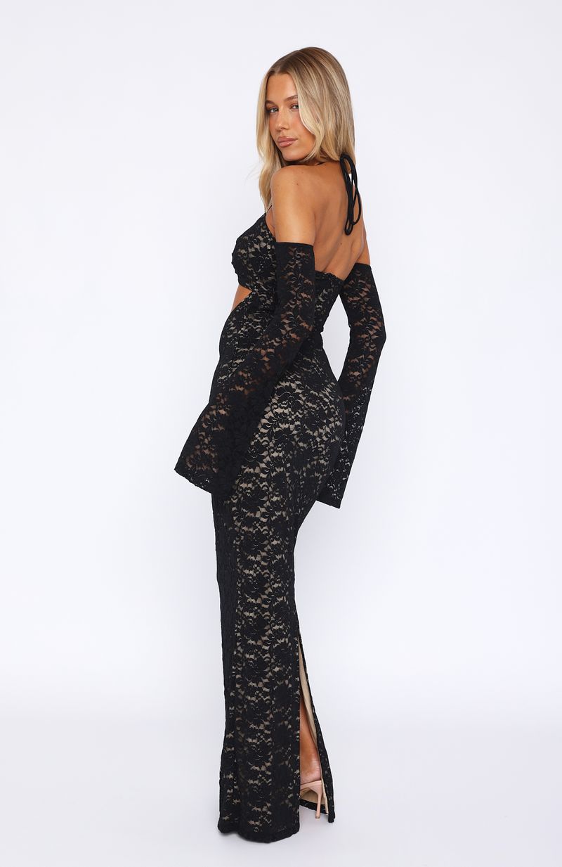 My Whole Heart Lace Maxi Dress Black - Image 4