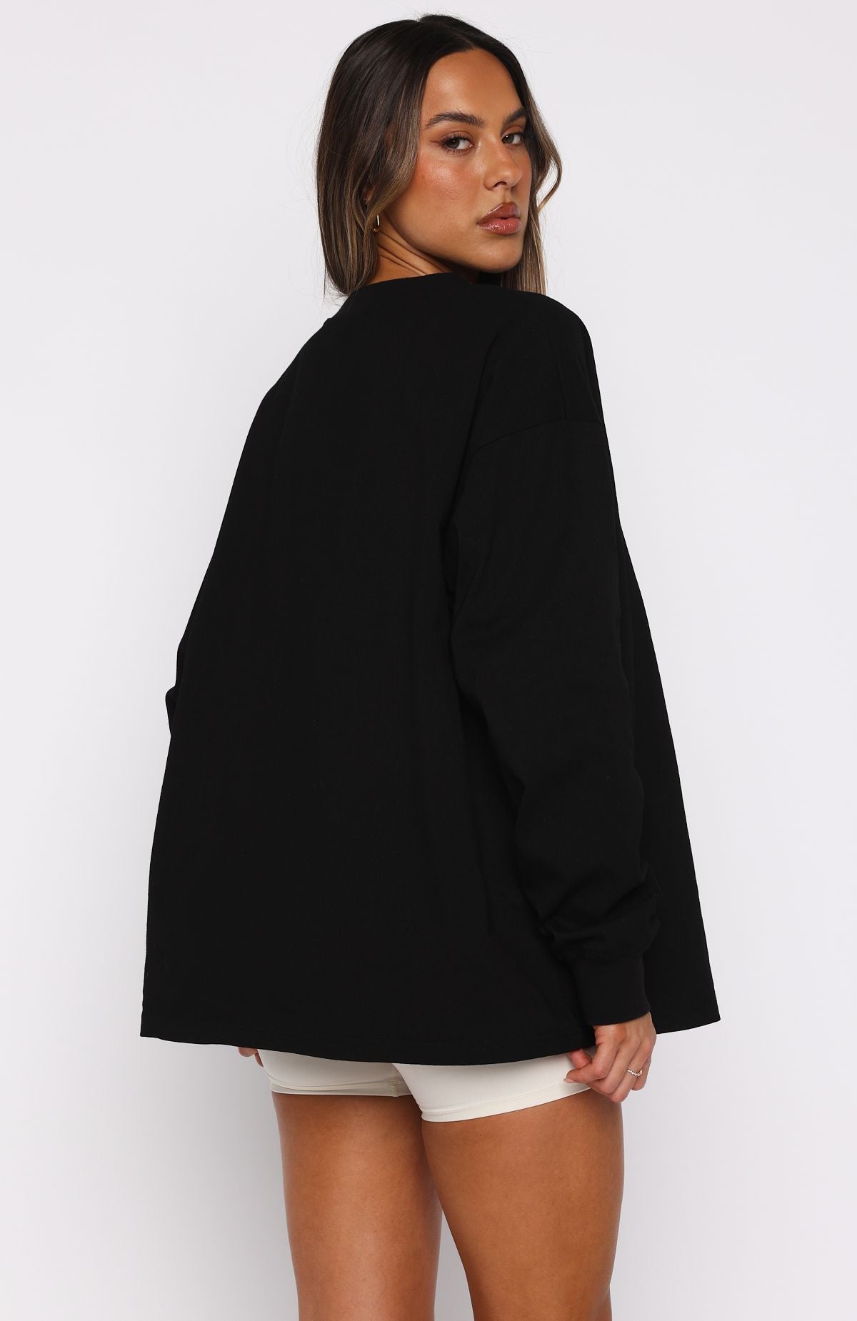 Stand With You Long Sleeve Oversized Tee Black - Image 4