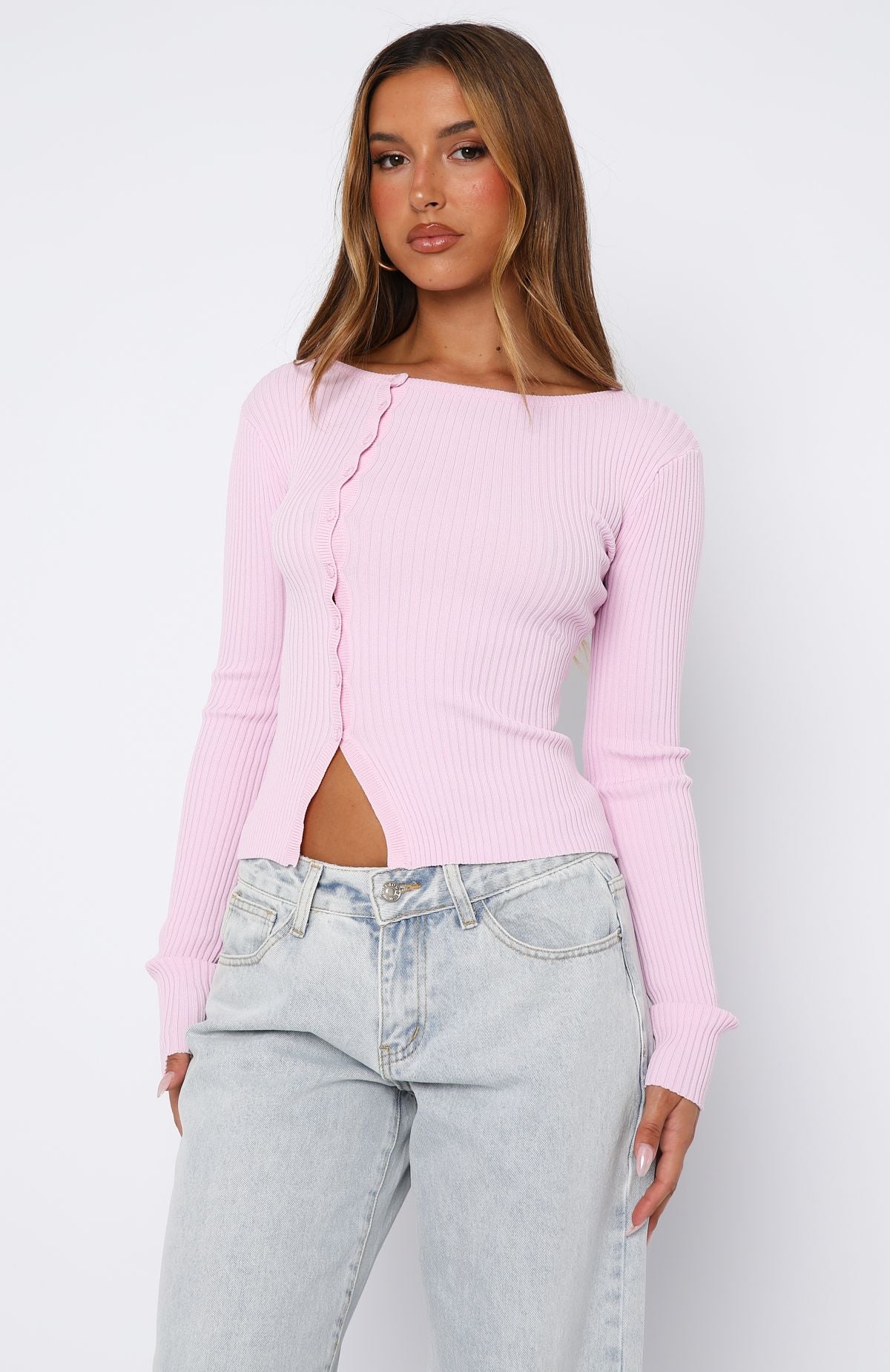 Notice Me Long Sleeve Top Pink - Image 2