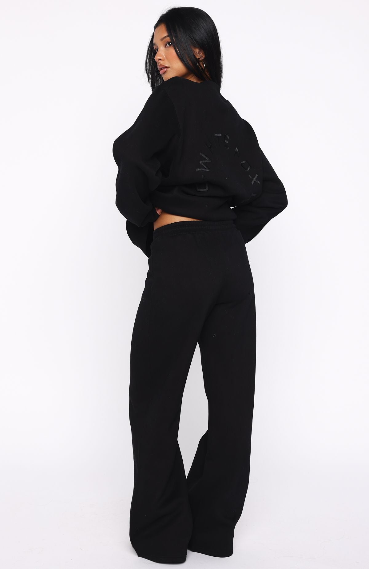 Stay Lifted Wide Leg Sweatpants Black - Image 4