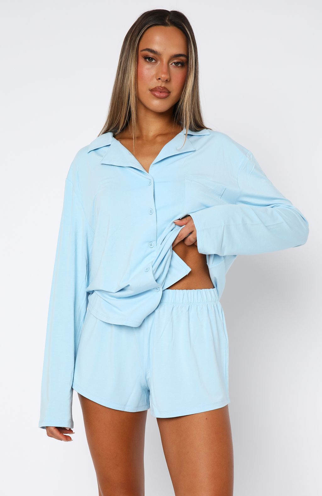 Dreamscape Long Sleeve Pyjama Set Baby Blue - Image 2
