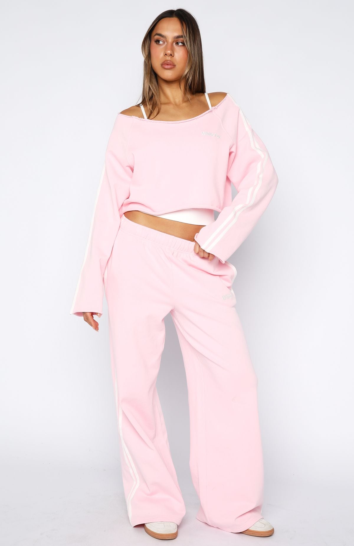 Star Student Wide Leg Sweatpants Pink - Image 2