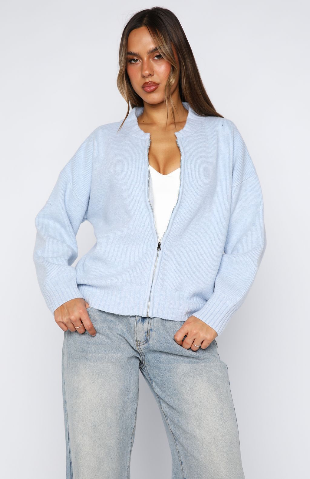 Unbreakable Bond Knit Jacket Baby Blue - Image 3