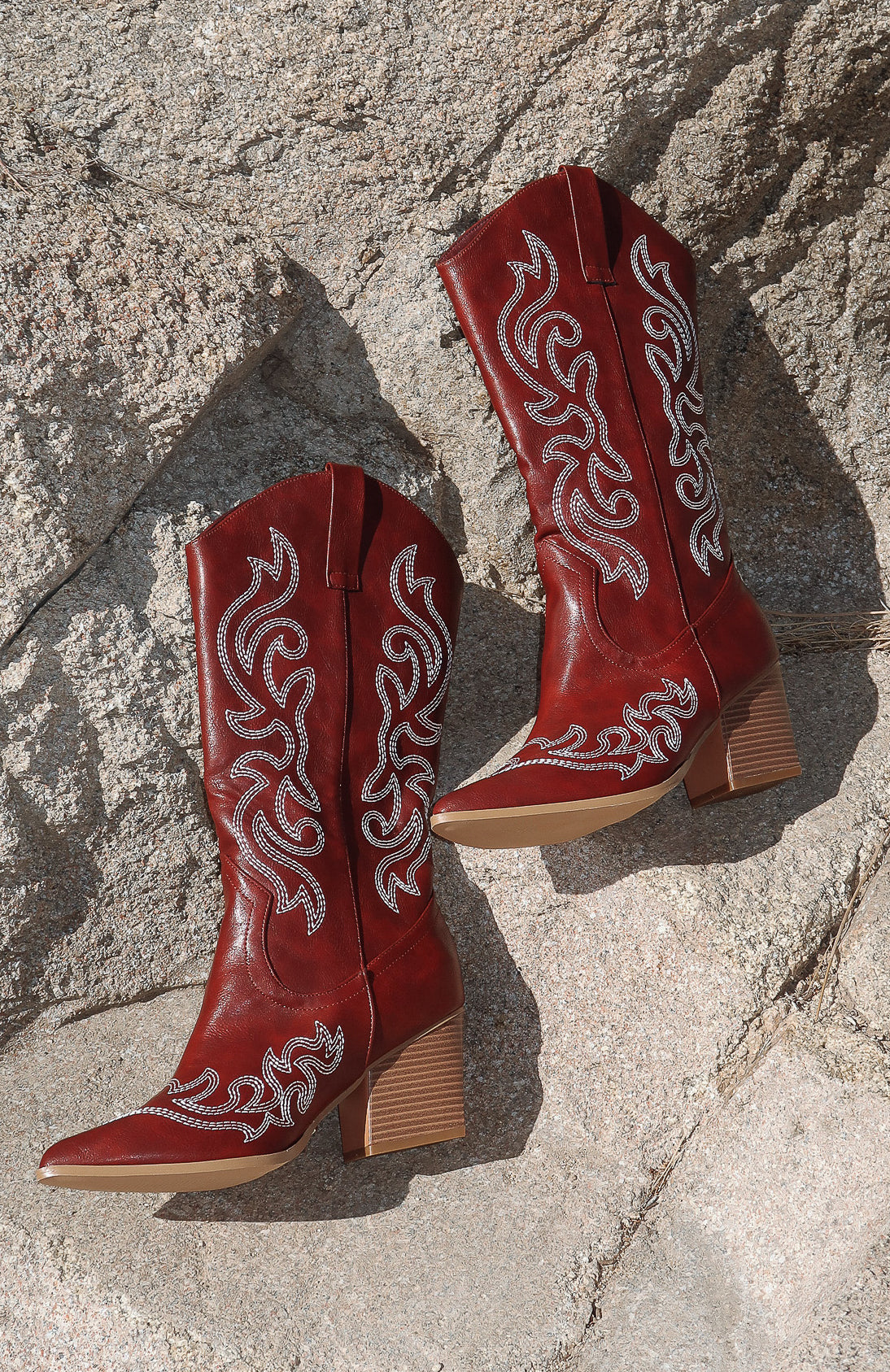 Alice Cowboy Boots Burgundy - Image 4
