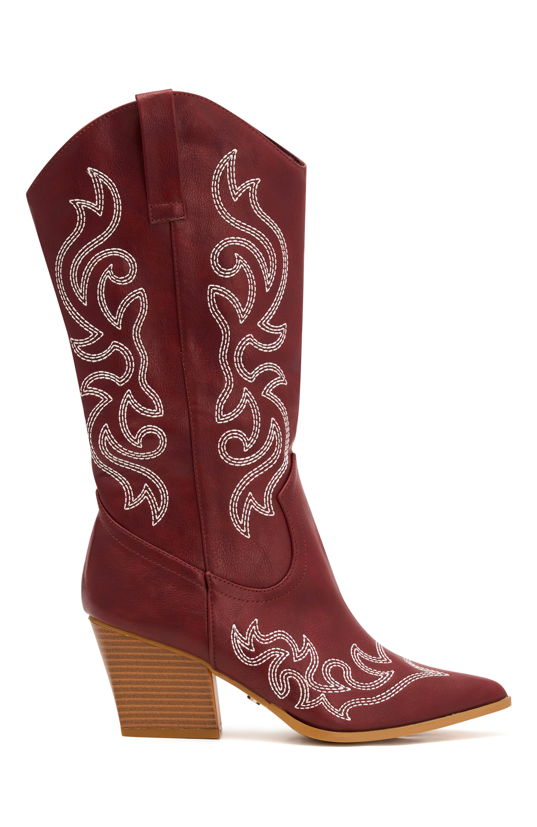 Alice Cowboy Boots Burgundy - Image 2