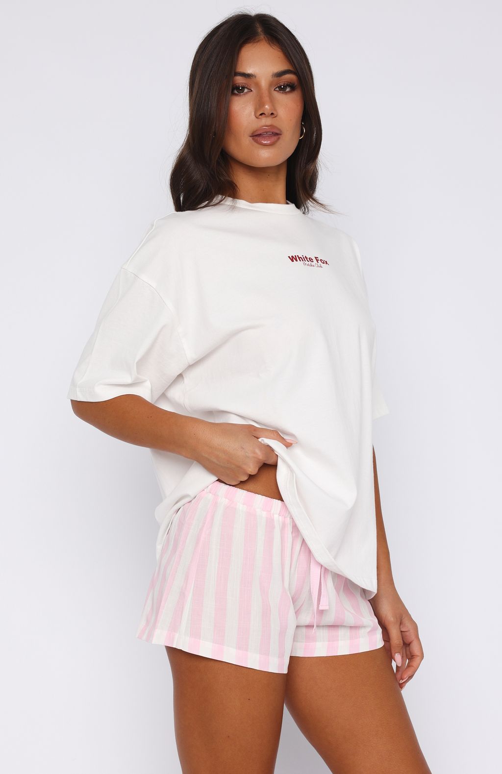 Matcha Club Pyjama Oversized Tee White - Image 3