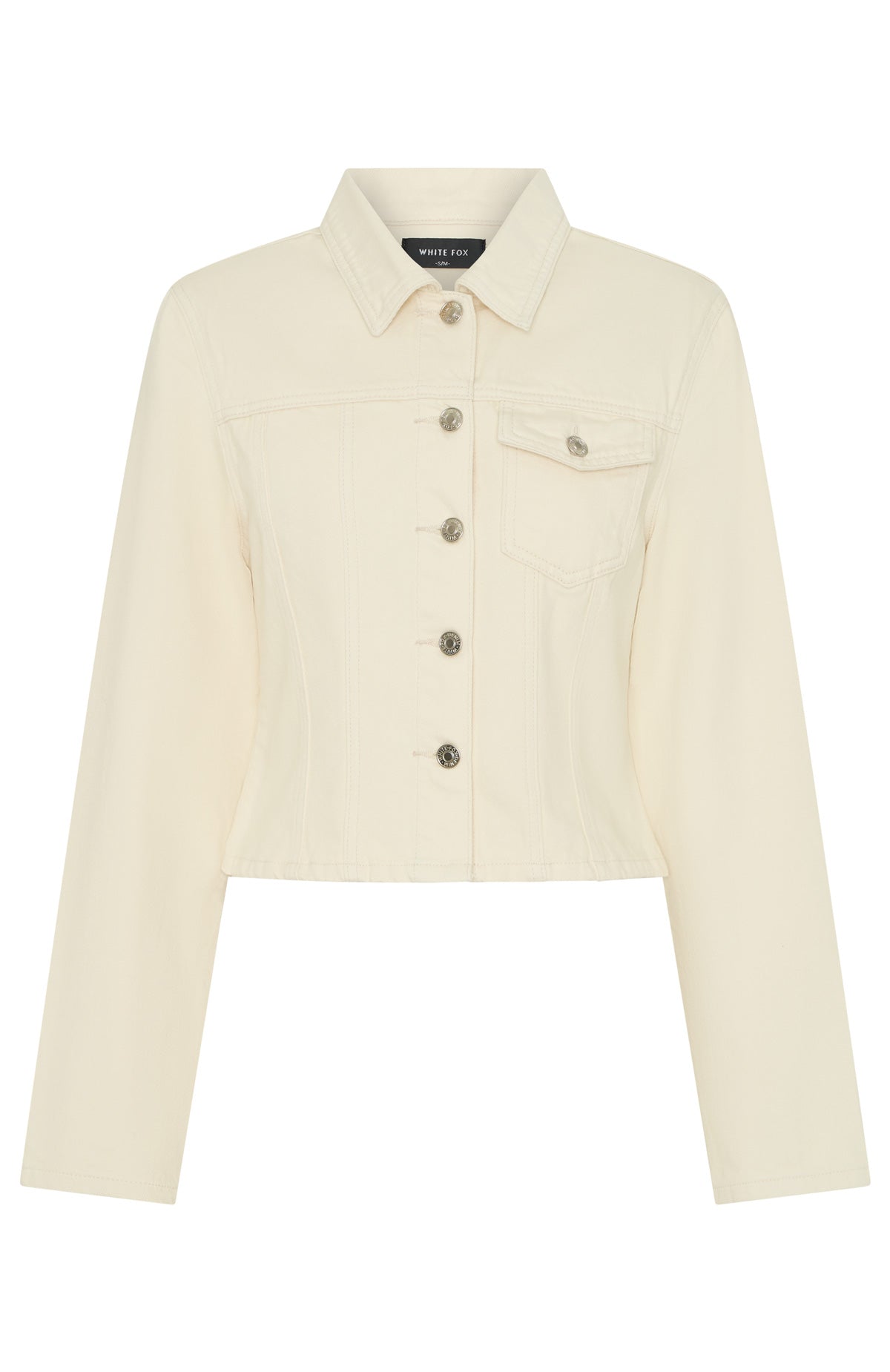 Ayla Denim Jacket Cream - Image 6