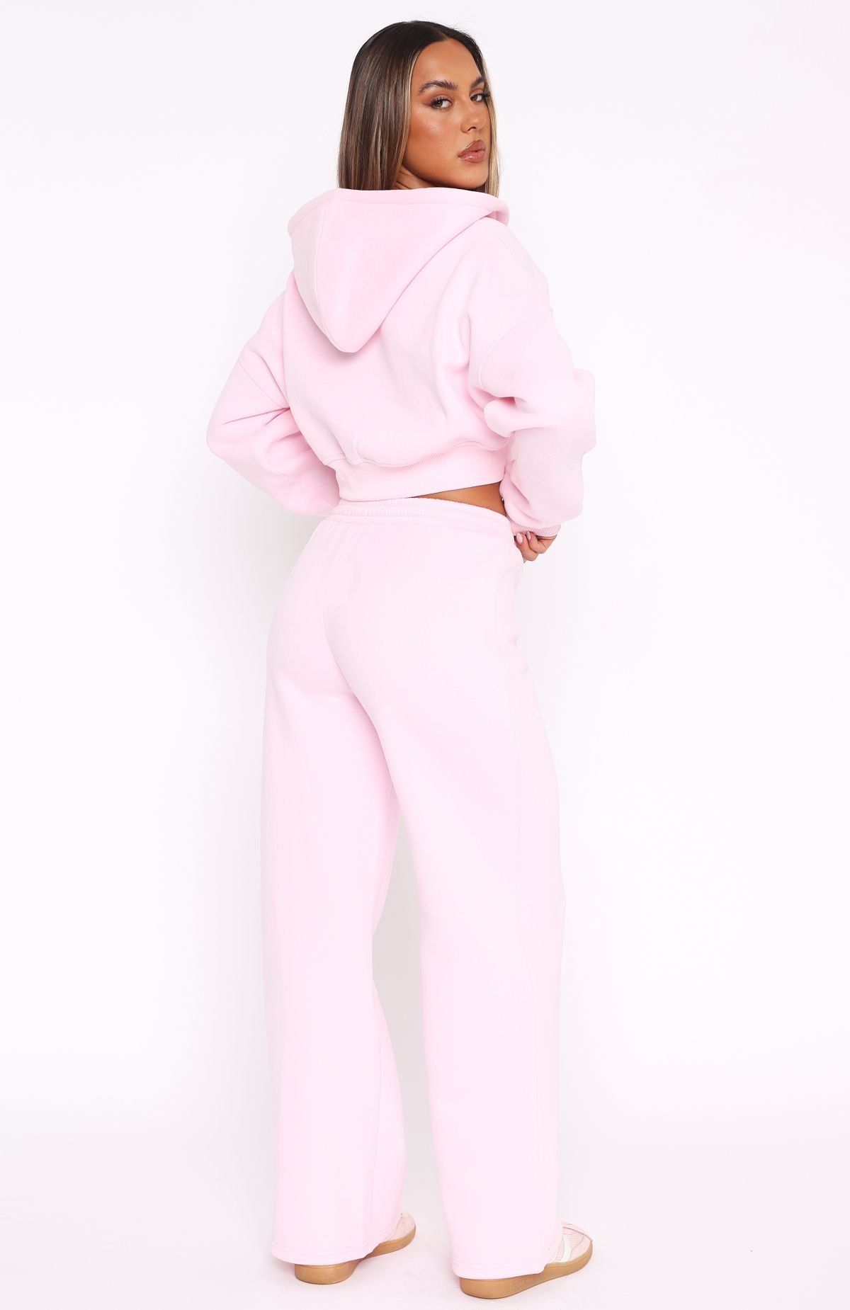 Straight Forward Wide Leg Sweatpants Pink - Image 4
