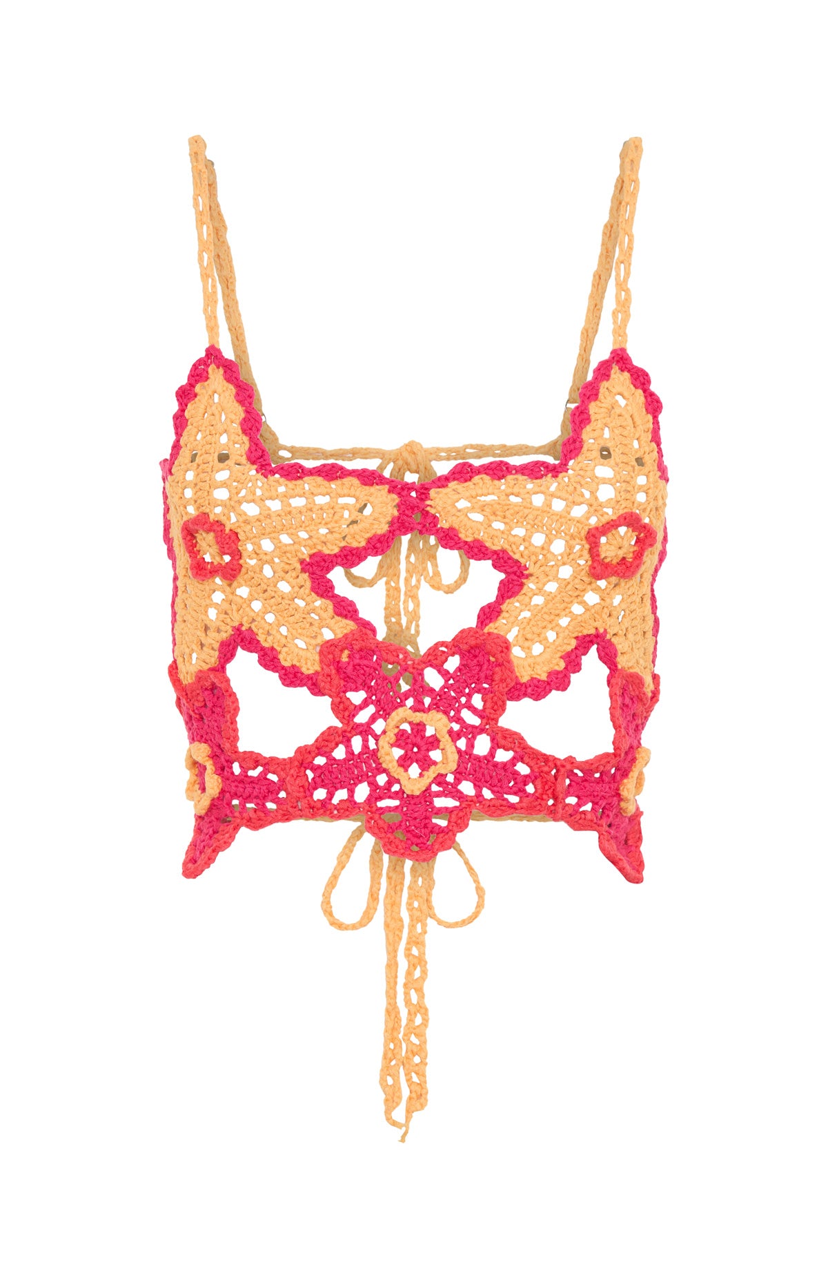 So Fresh Crochet Top Pastel Orange/Pink - Image 5