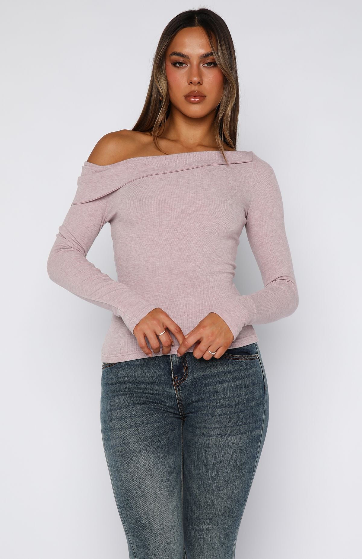 Swapping Digits Long Sleeve Top Soft Berry - Image 2