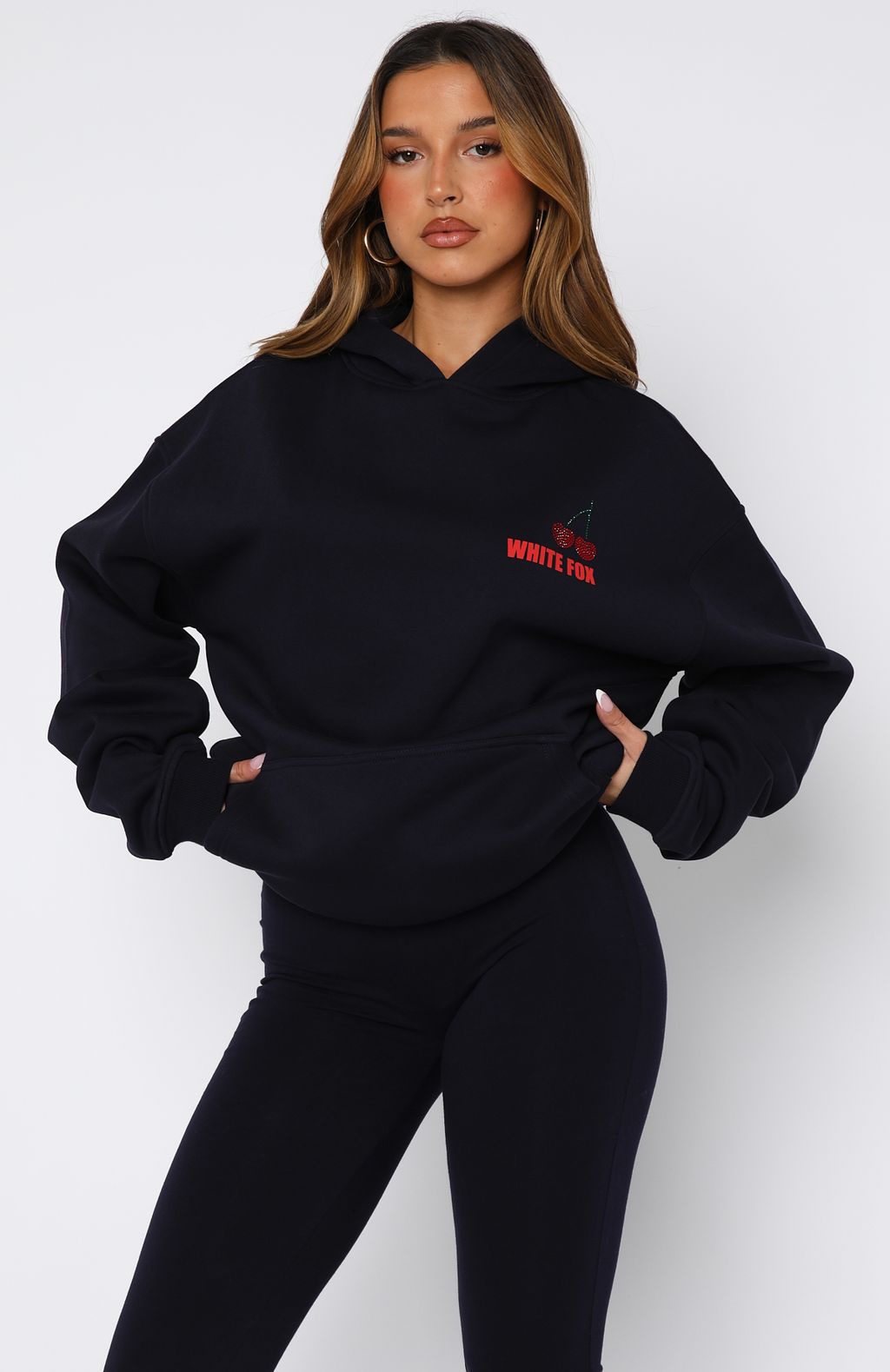 Made With Love Oversized Hoodie Navy - Image 2