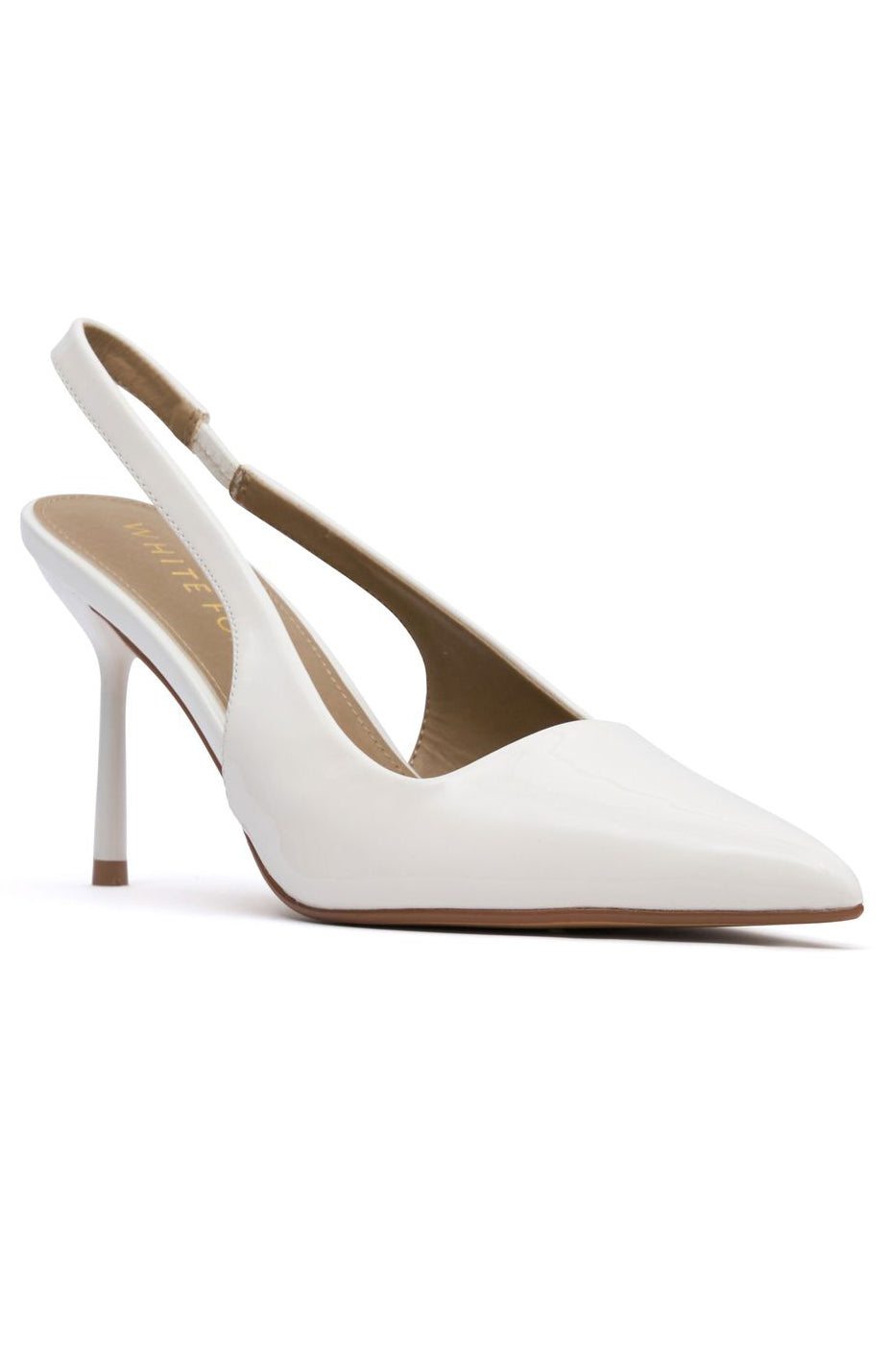 Tayte Slingback Heel White Patent - Image 2