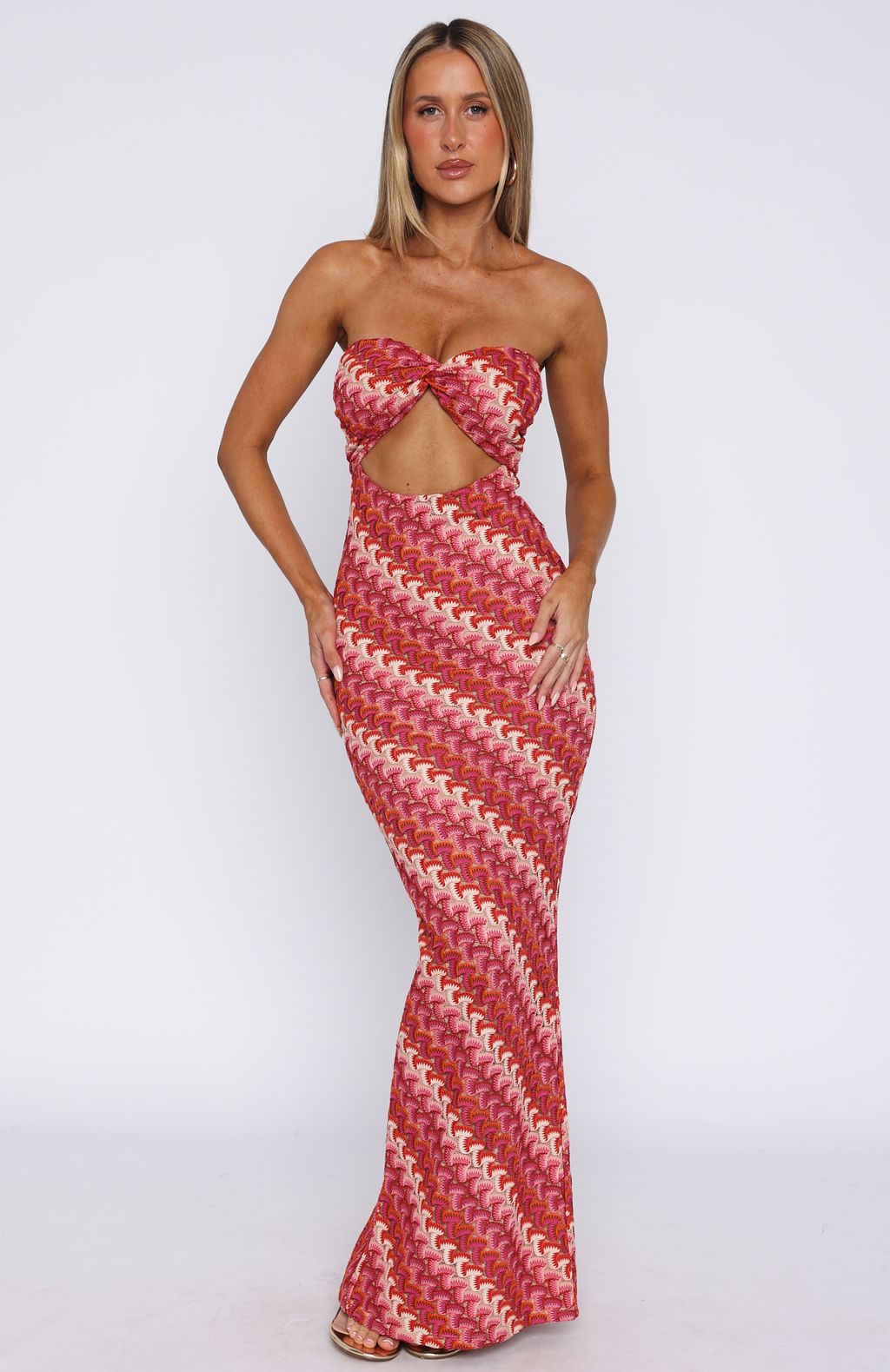Rock Your World Strapless Maxi Dress Berry - Image 2
