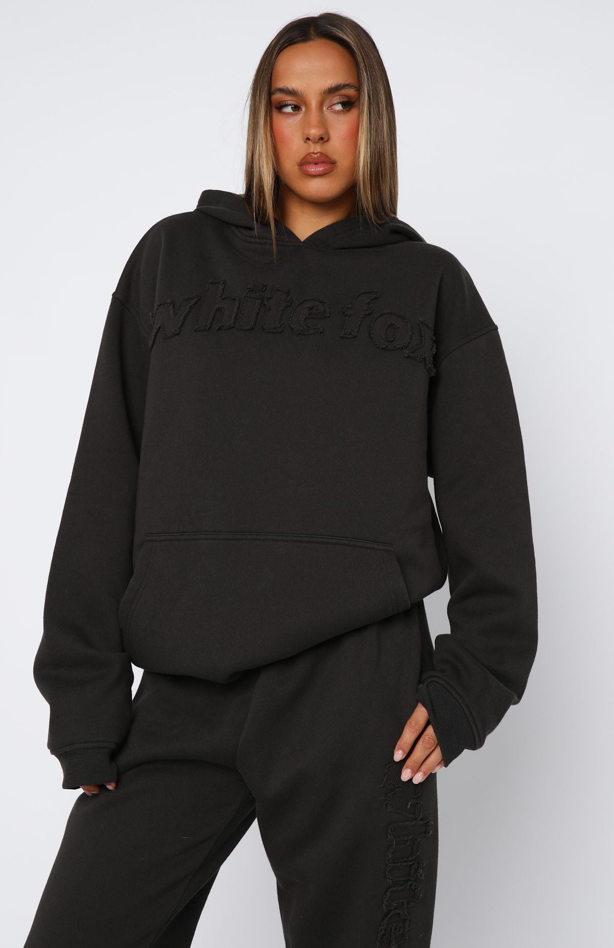 From The Archives Lexi Oversized Hoodie Charcoal - Image 2
