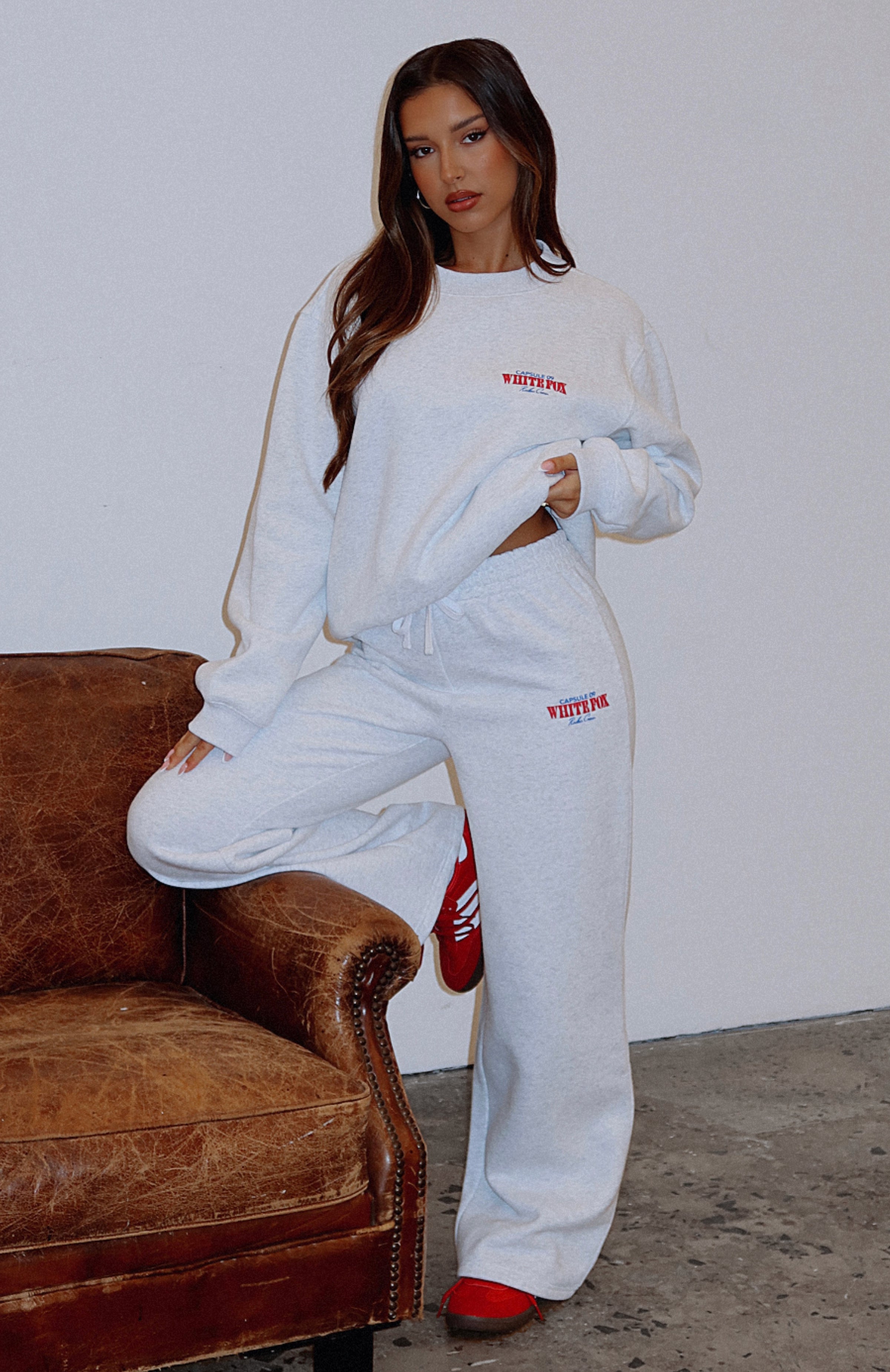 Capsule 9 Rodeo Crew Wide Leg Sweatpants Grey Marle - Image 5