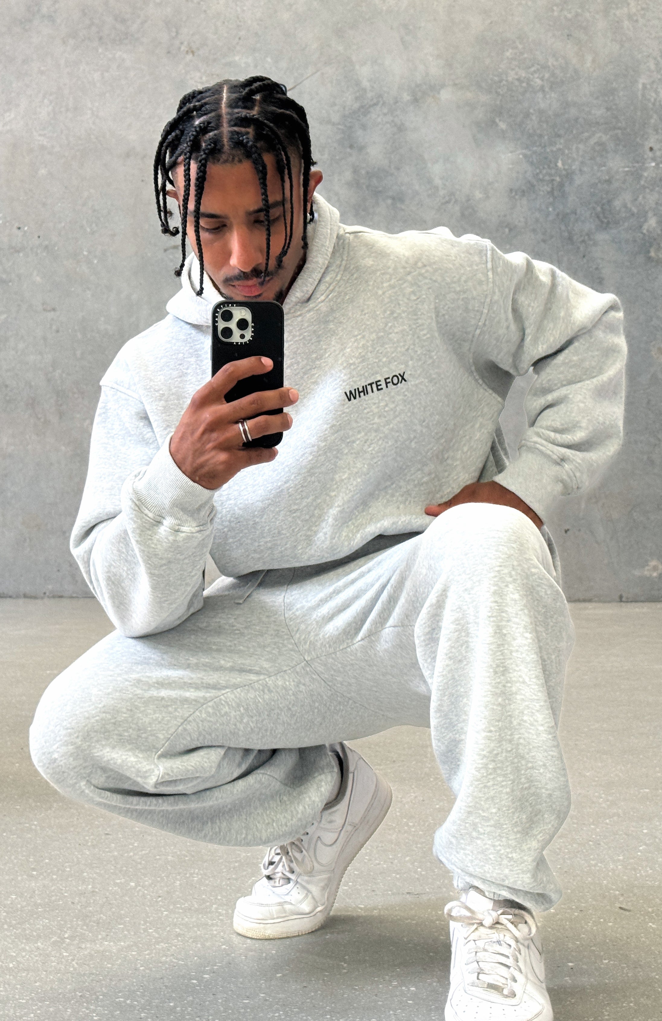 Core Classic Oversized Hoodie Dark Grey Marle - Image 2