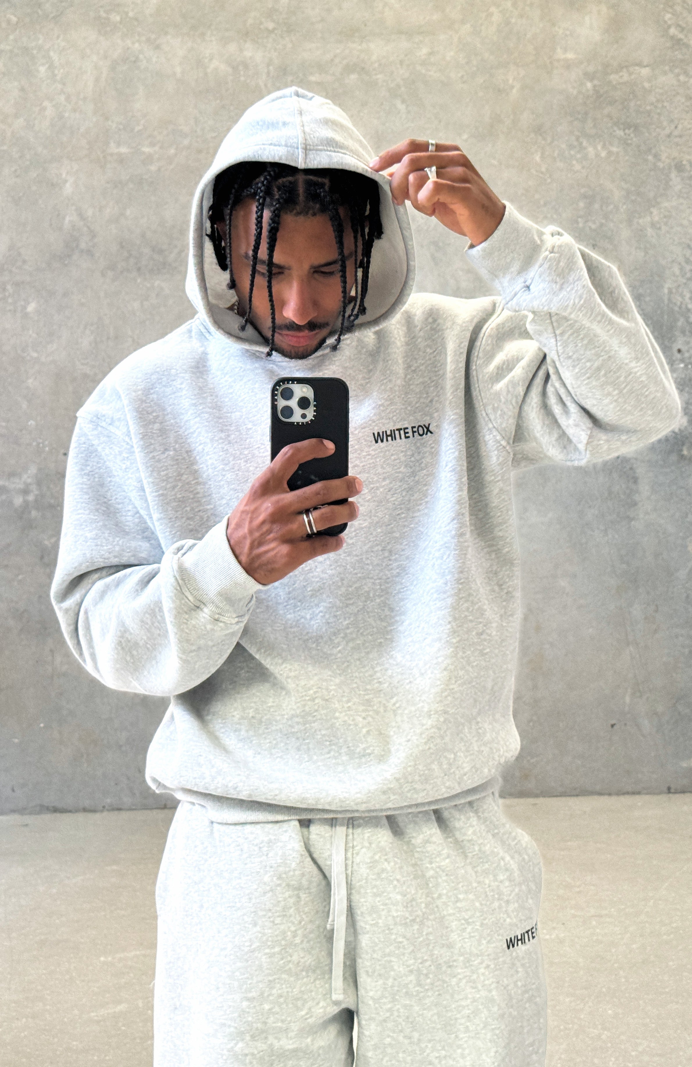 Core Classic Oversized Hoodie Dark Grey Marle - Image 6