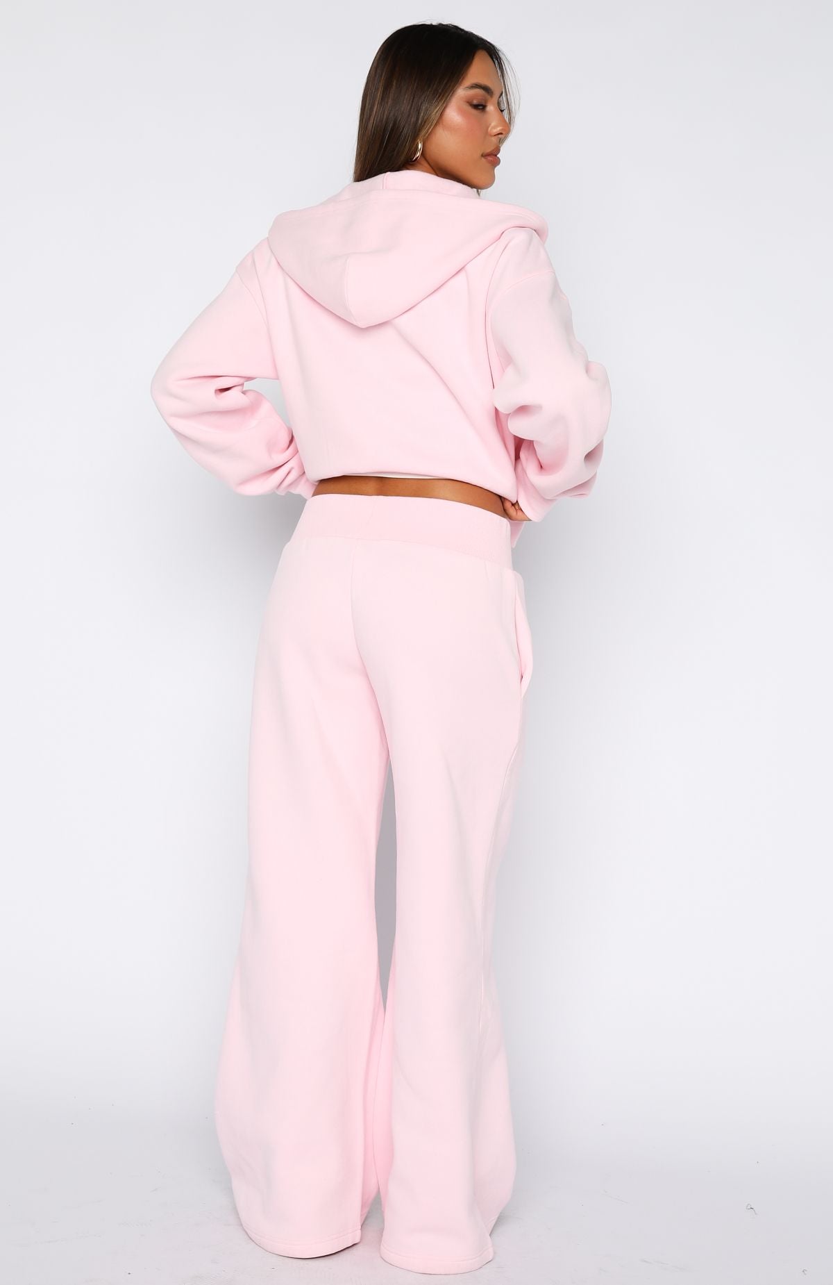 Come A Long Way Wide Leg Sweatpants Pink - Image 4