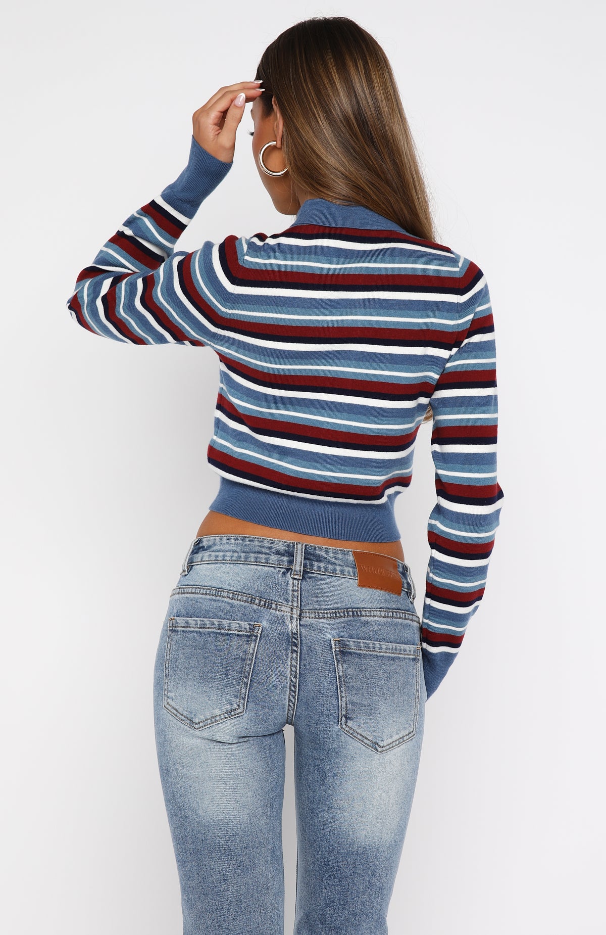 Inner Smile Stripe Knit Cardigan Skyline Borders - Image 4