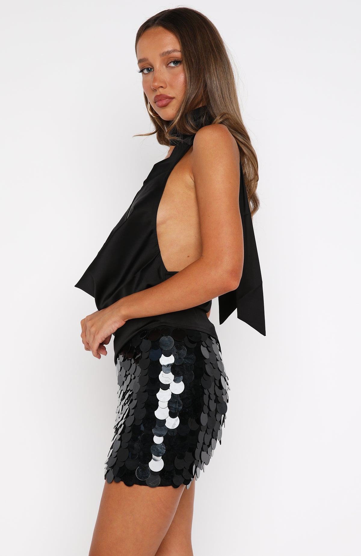 At A Glance Halter Top Black - Image 3