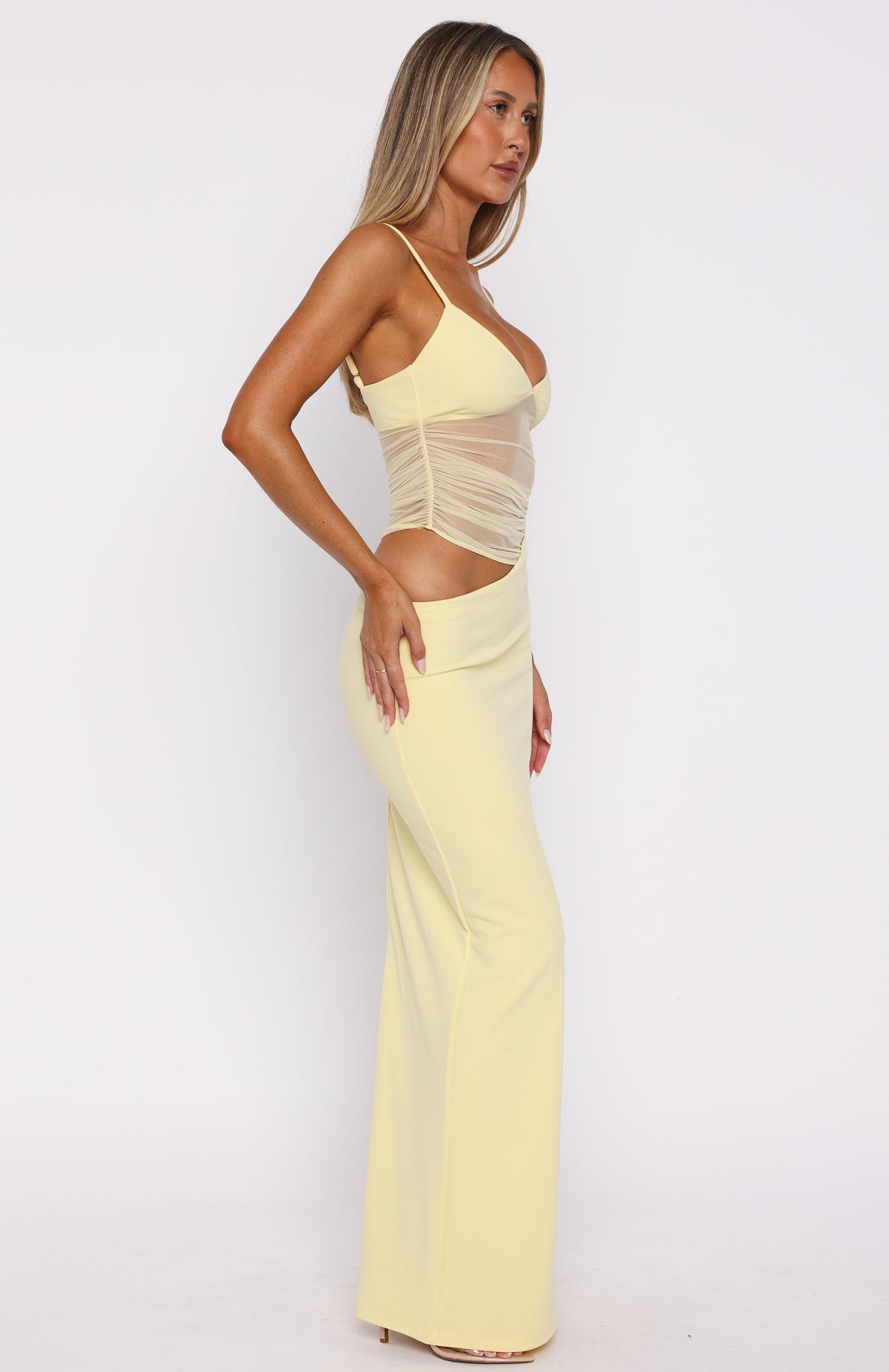 Call Me Up Maxi Dress Lemon - Image 5