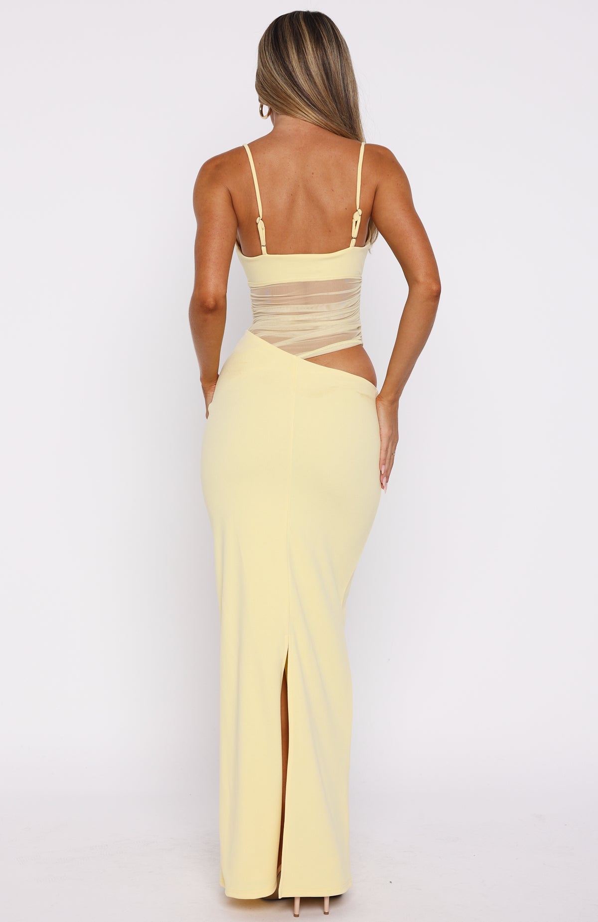 Call Me Up Maxi Dress Lemon - Image 6