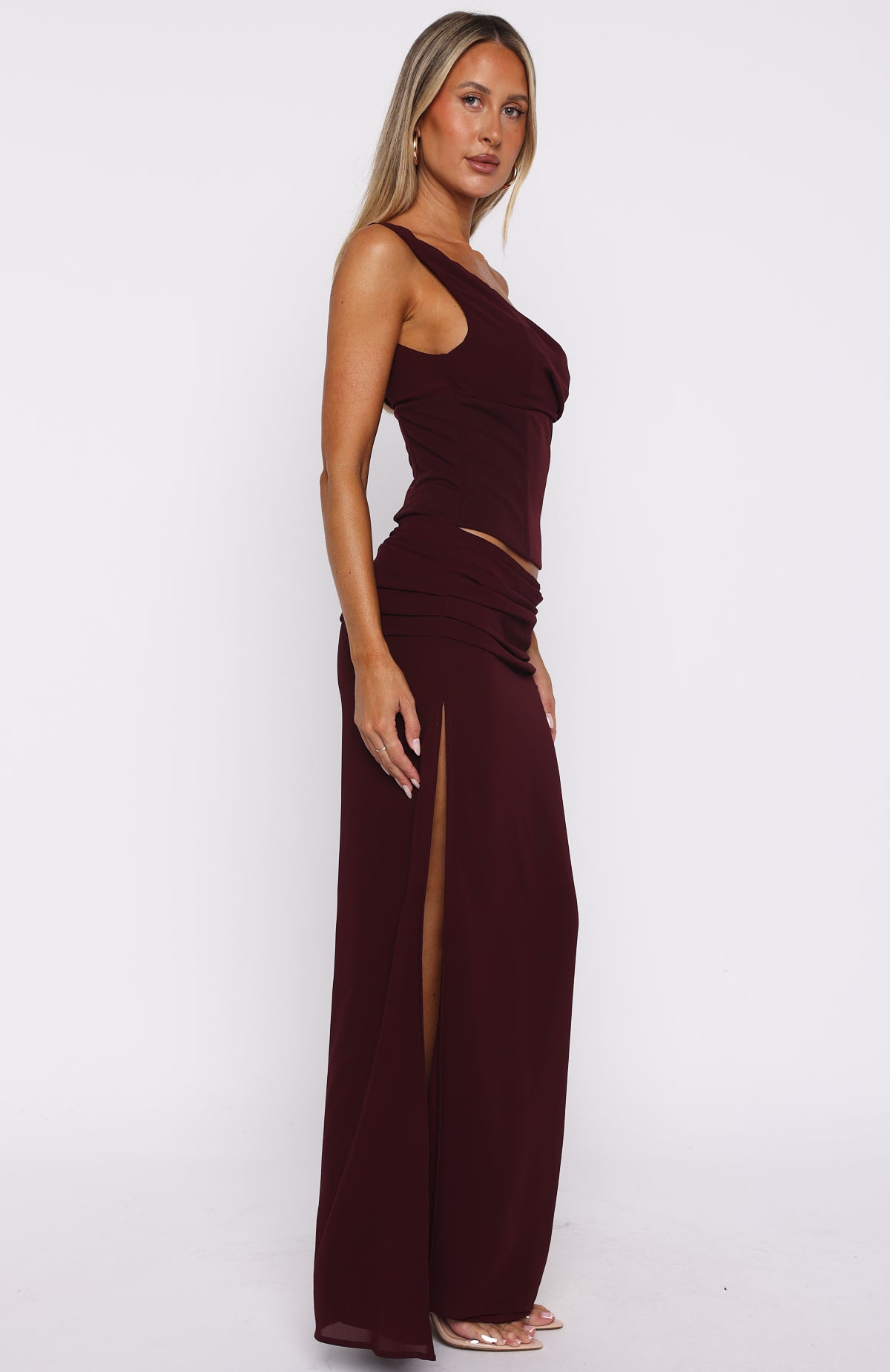 Unavailable Energy Maxi Dress Burgundy - Image 4