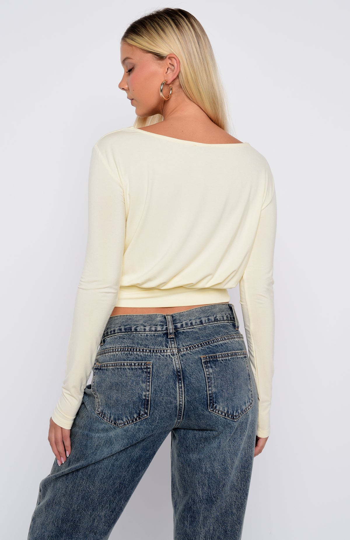 Love On Lock Long Sleeve Top Cream - Image 4