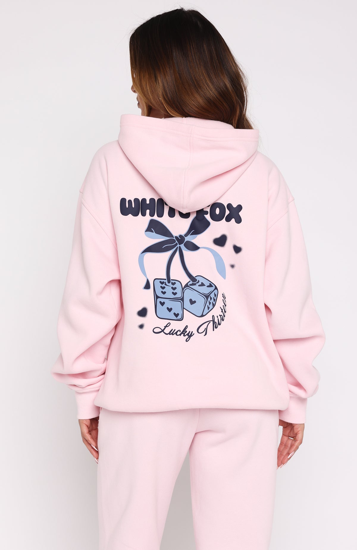 Lucky Thirteen Cheyenne Oversized Hoodie Soft Pink - Image 4