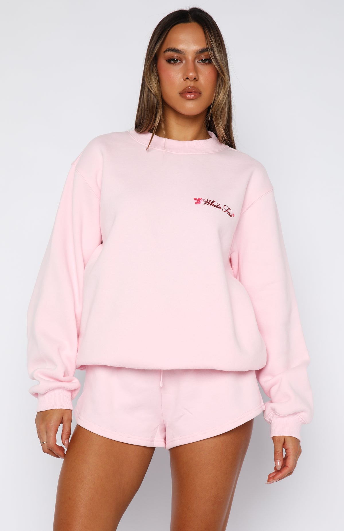 Trouble Maker Oversized Sweater Baby Pink - Image 2