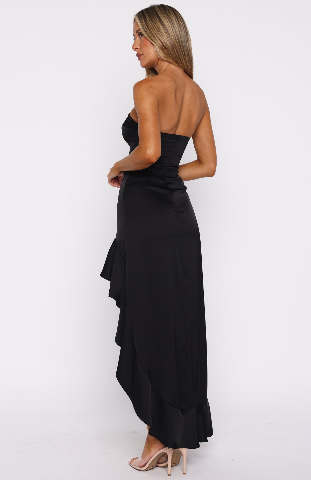 Statements Like This Strapless Maxi Dress Black - Image 4