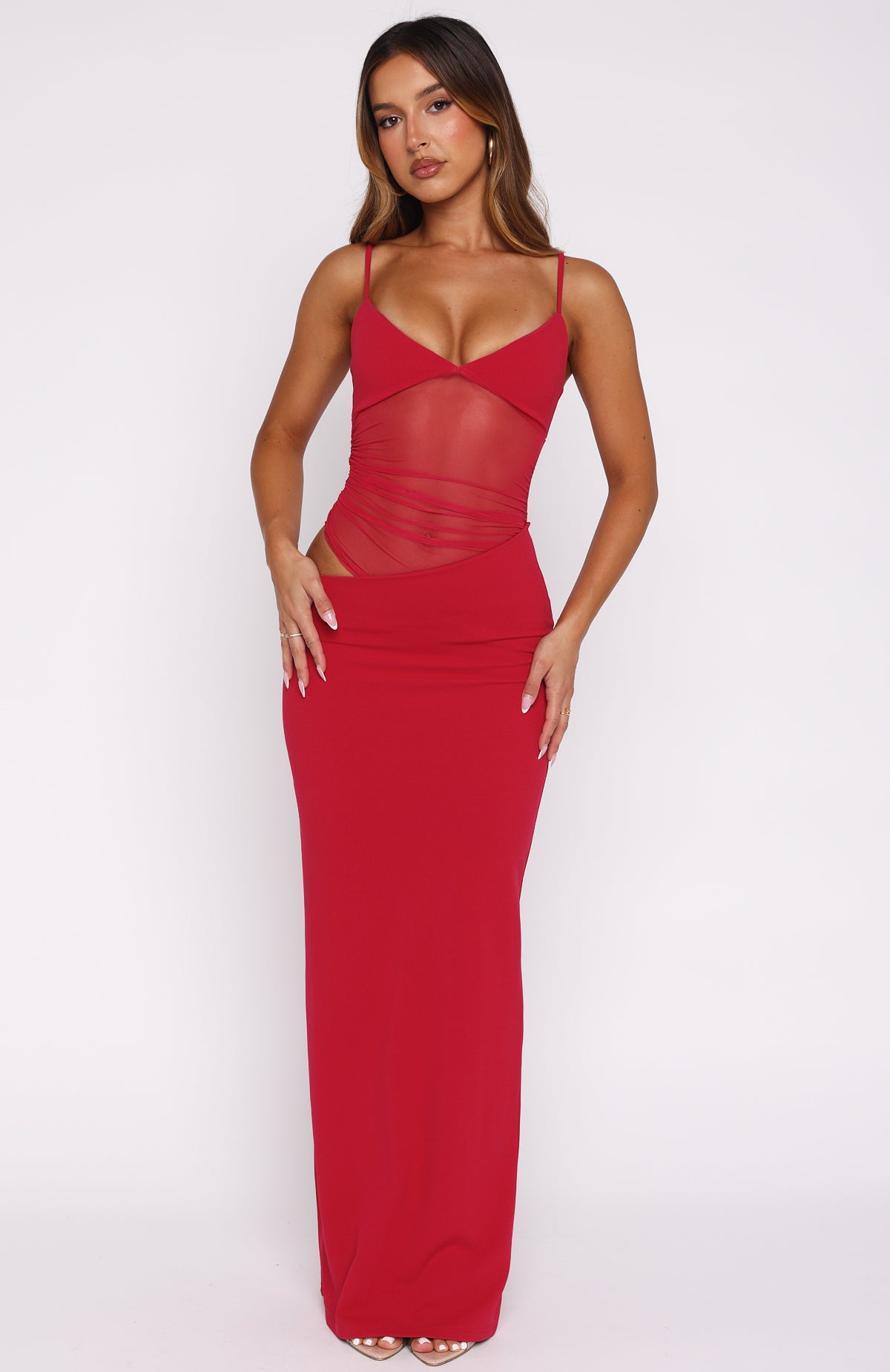 Call Me Up Maxi Dress Berry - Image 2