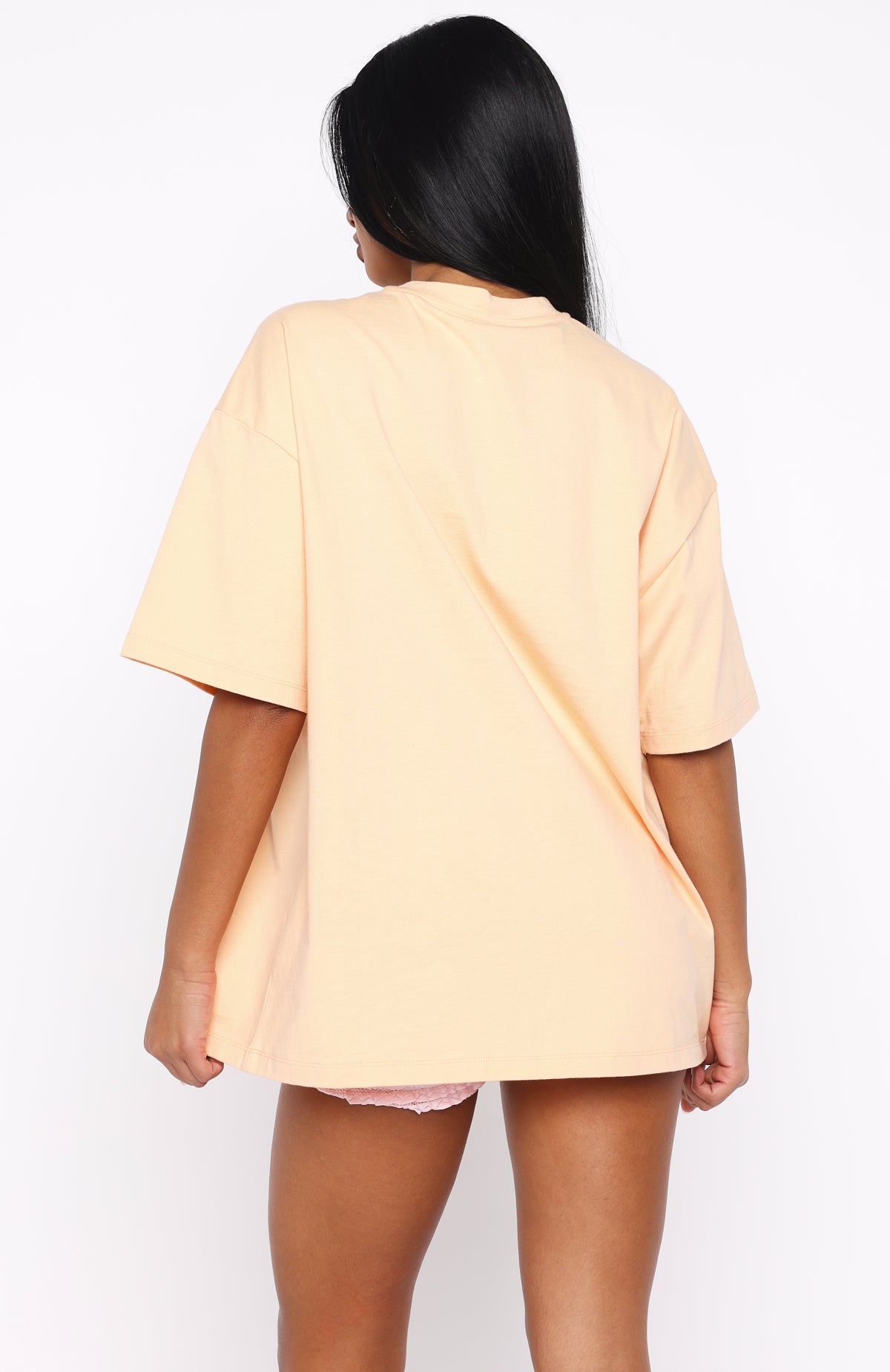 In With The New Oversized Tee Peach - Image 4