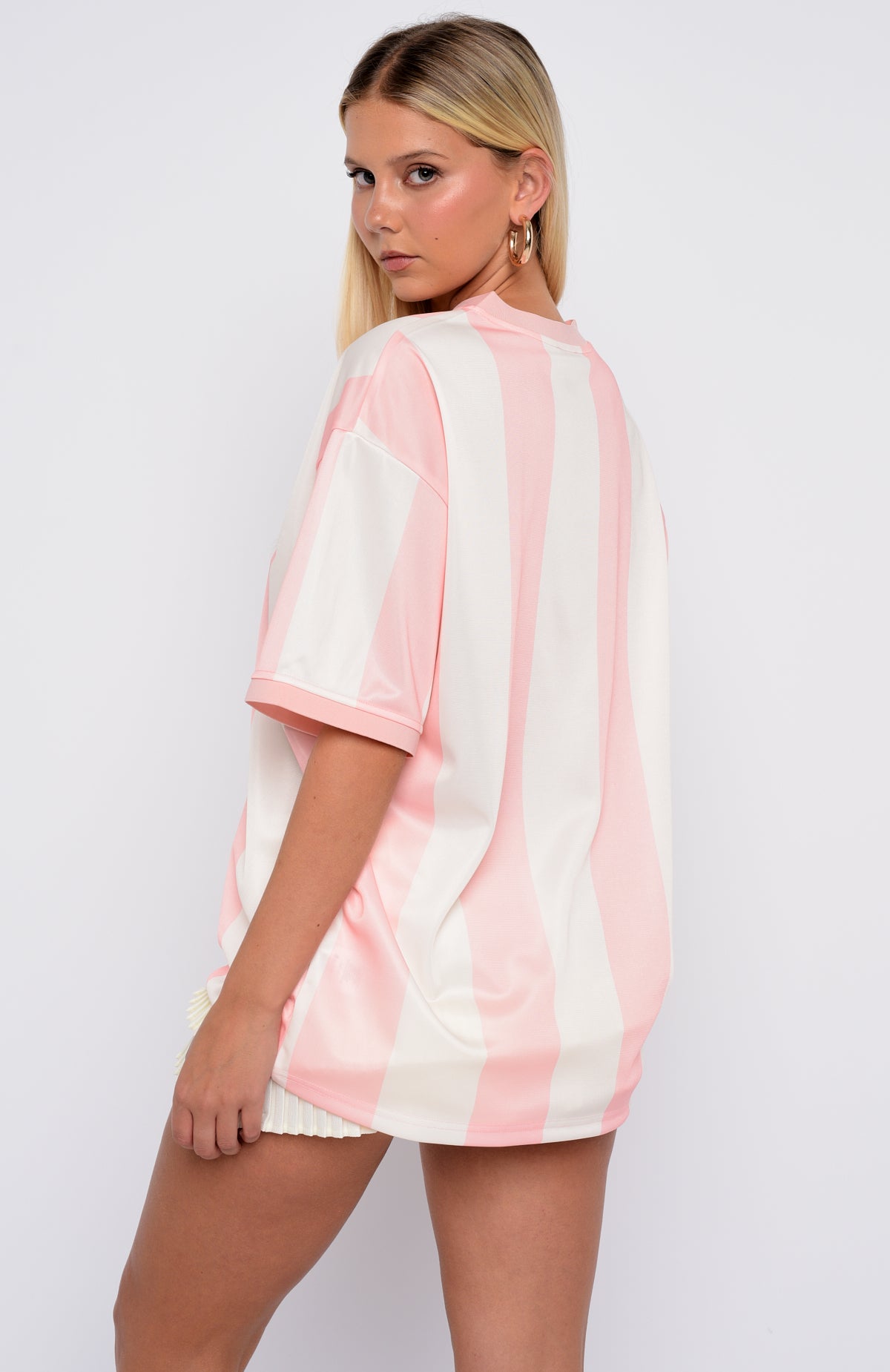 Let's Just Leave Oversized Jersey Pink/Cream - Image 4