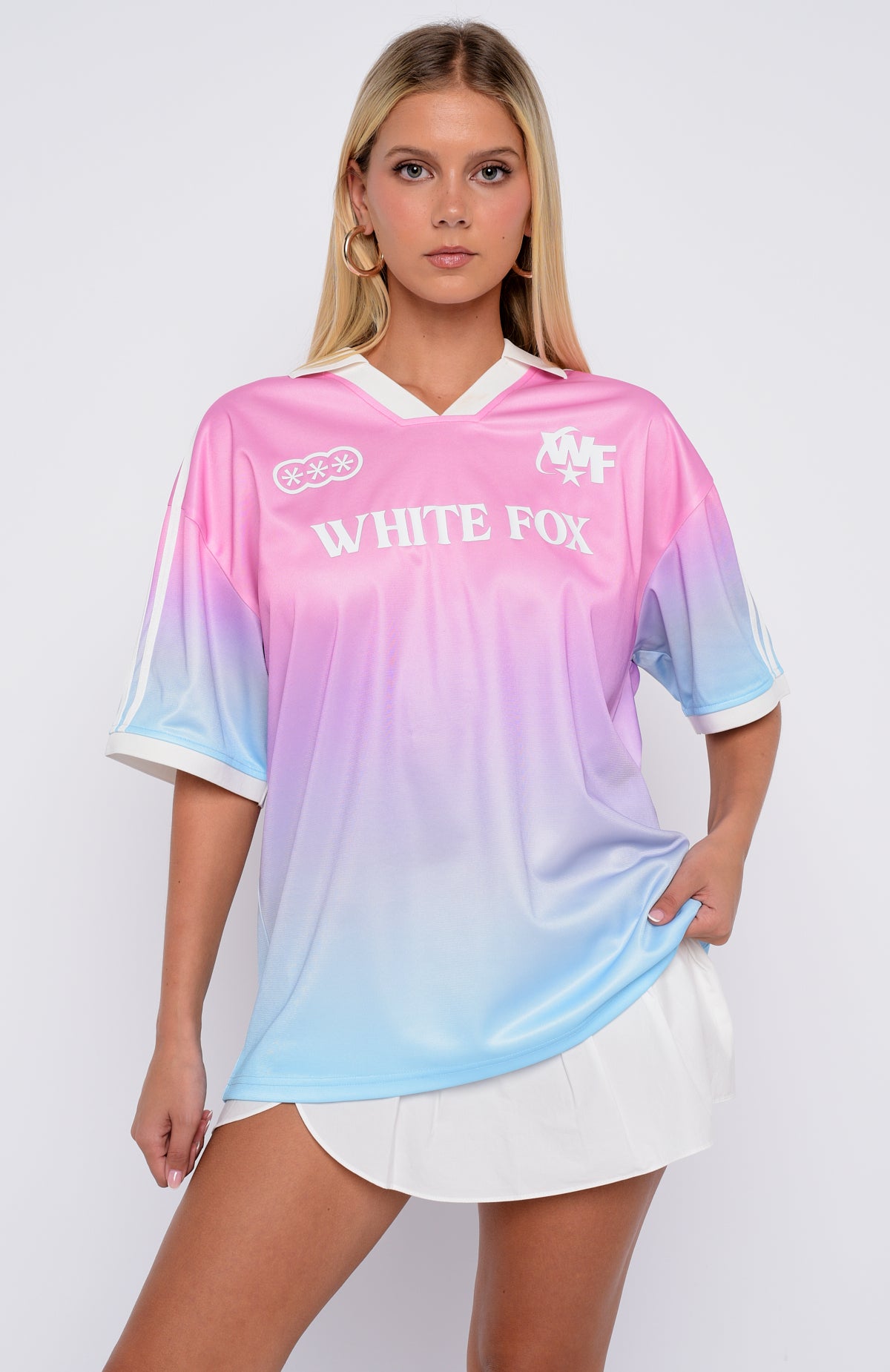 Staying With You Oversized Jersey Pink/Blue - Image 2