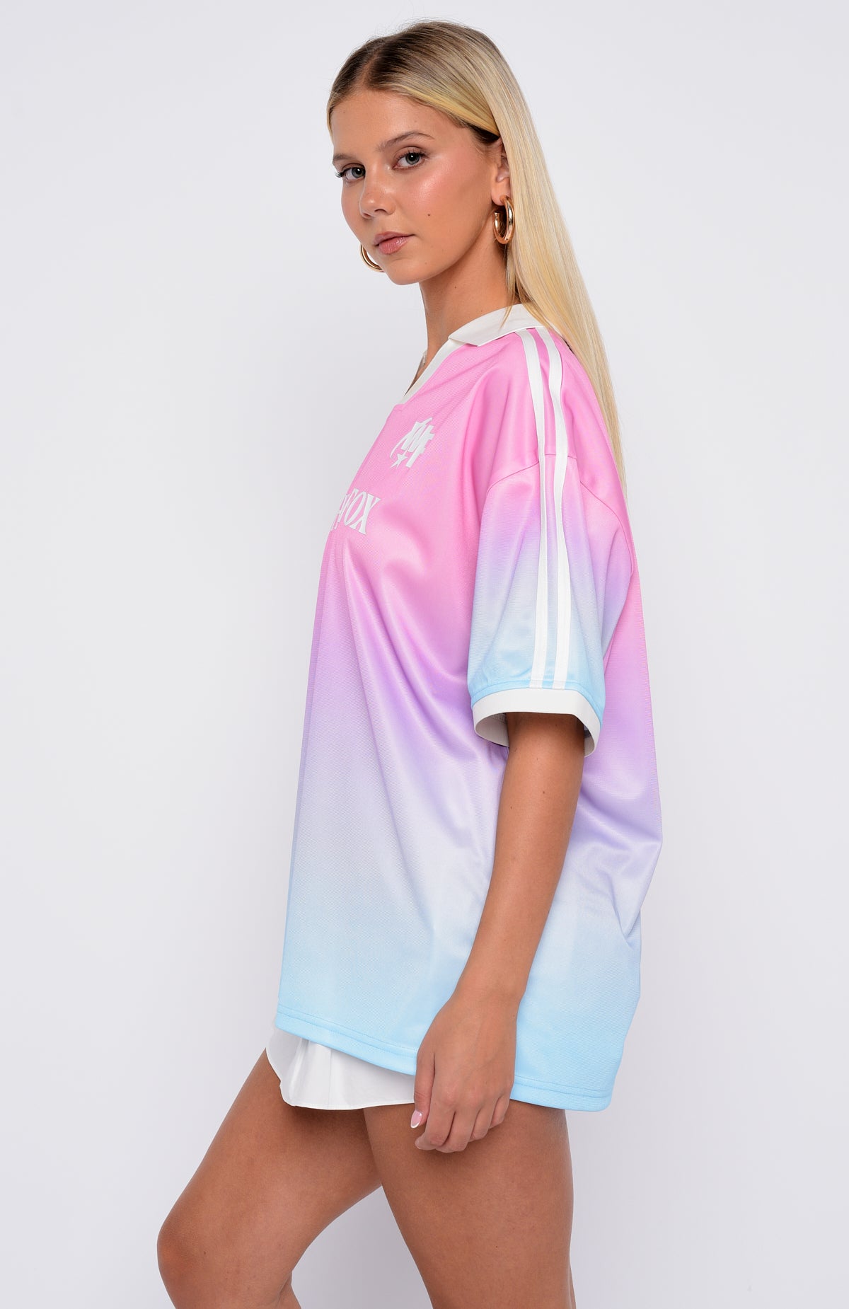 Staying With You Oversized Jersey Pink/Blue - Image 3