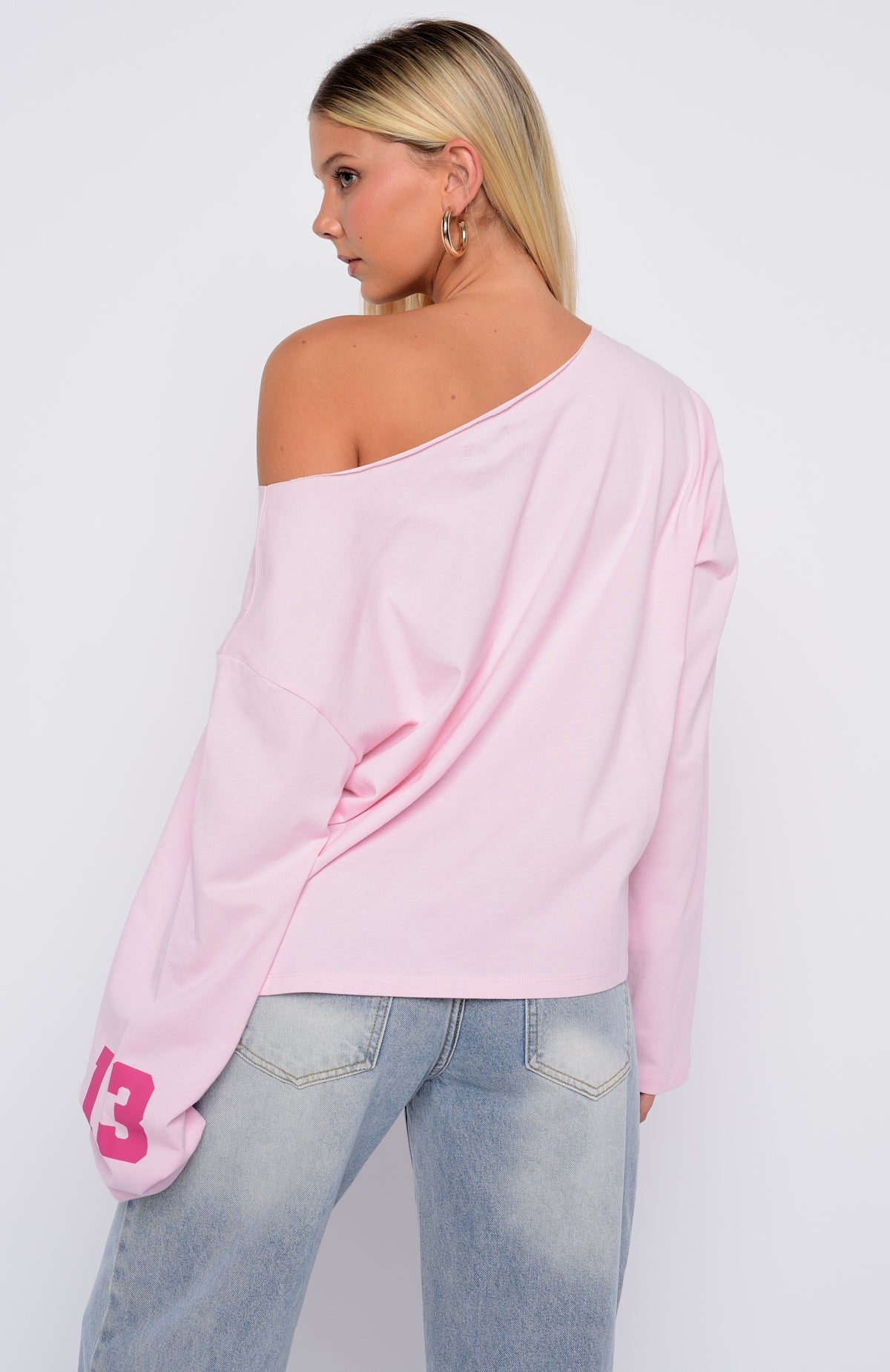 Topic Of Discussion Off Shoulder Oversized Long Sleeve Tee Posy - Image 4