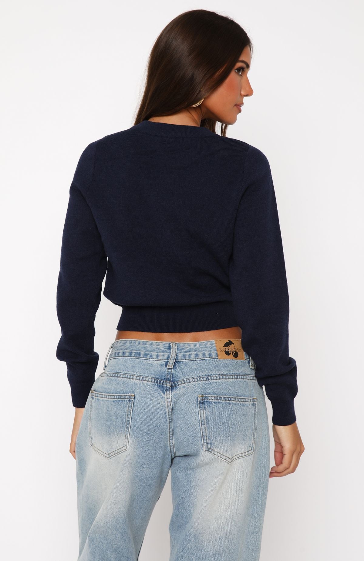 Designer Girl Knit Sweater Navy - Image 4