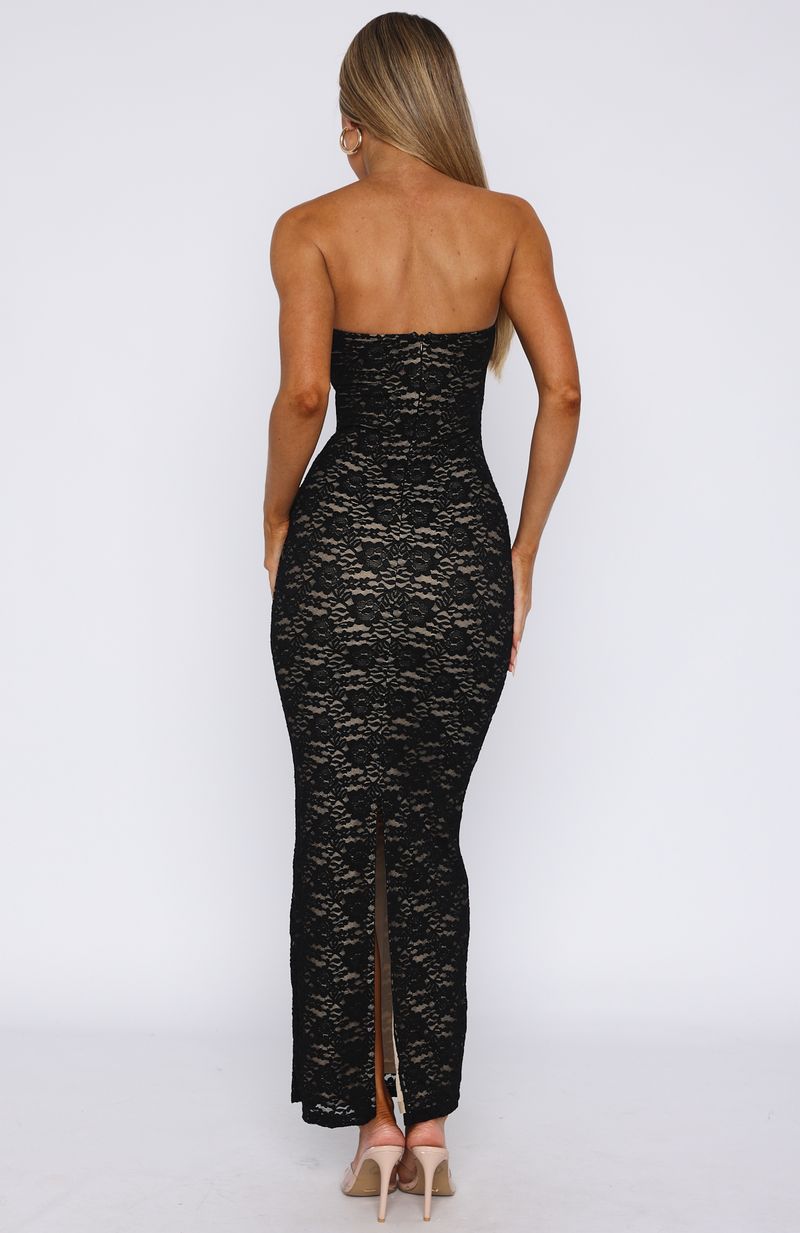 Mad Love Strapless Maxi Dress Black - Image 3