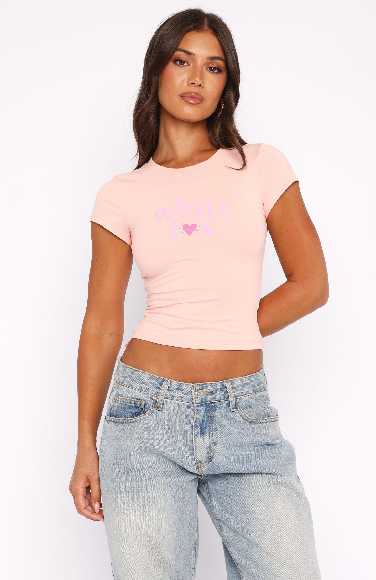 Wanting Better Things Baby Tee Peach - Image 2