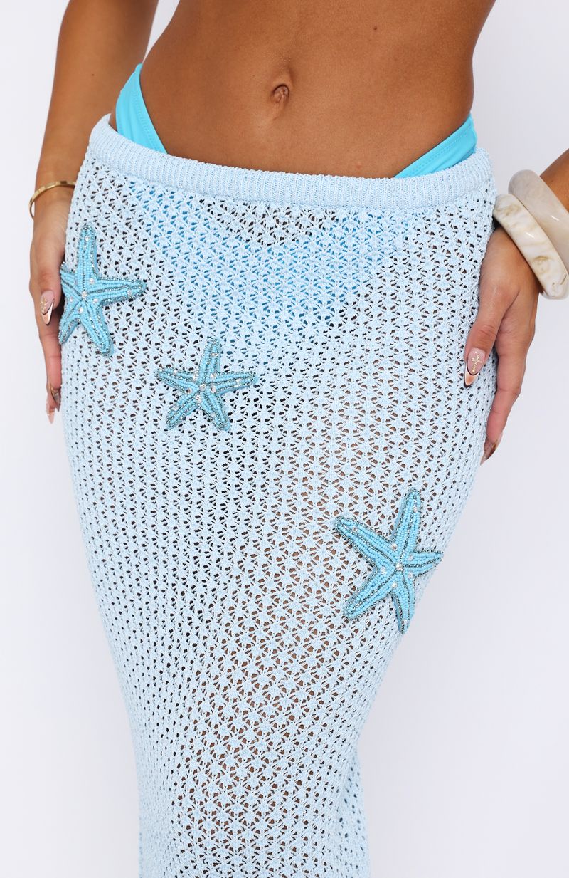 Ocean Starlet Maxi Skirt Baby Blue - Image 2