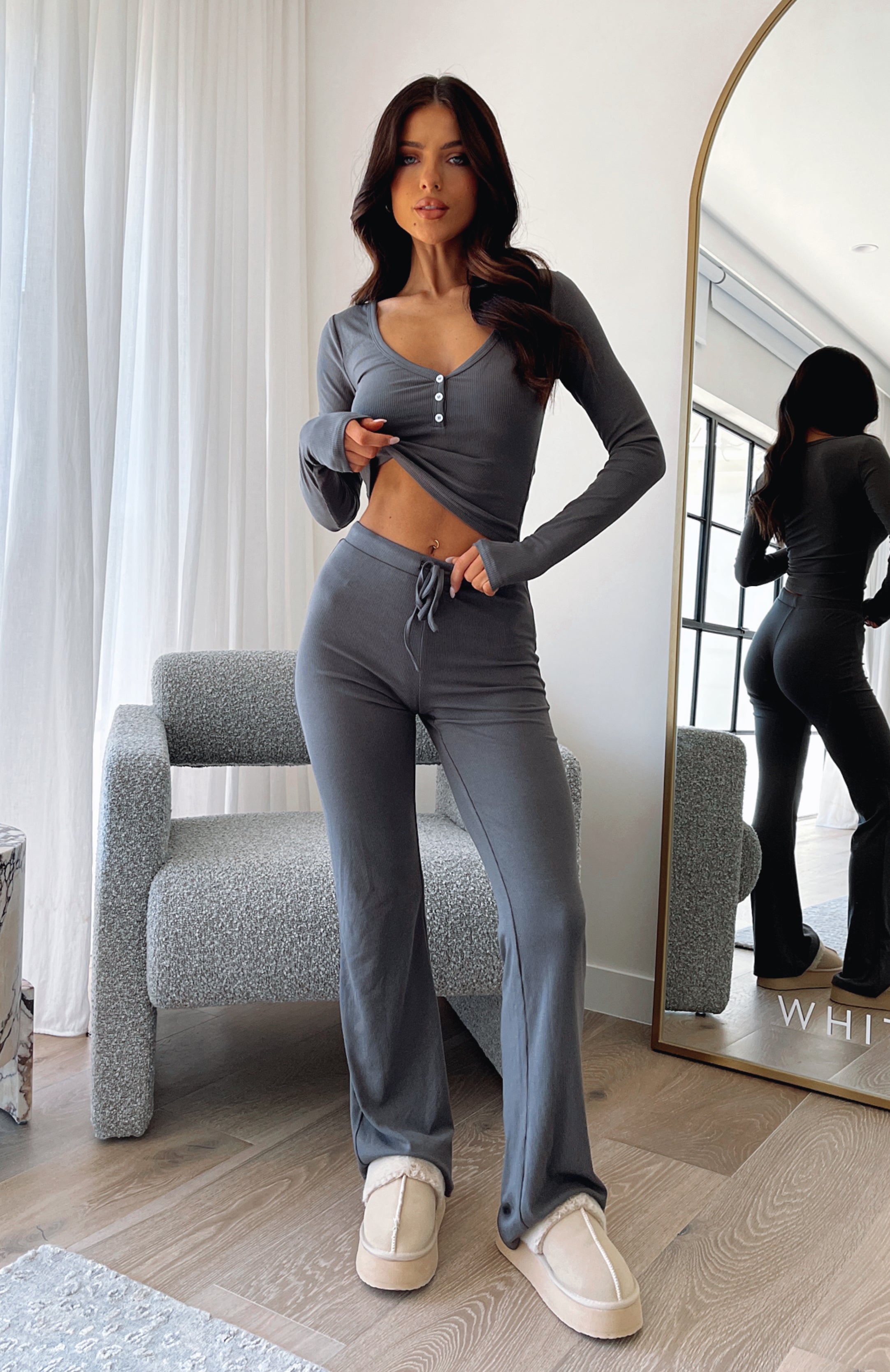 Don't Wake Me Up Pyjama Set Charcoal - Image 5