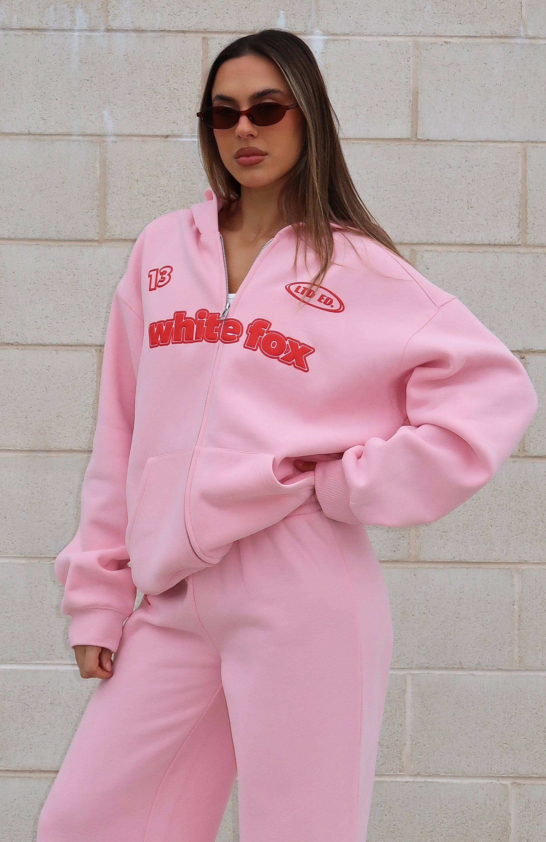 Ready To Go Zip Front Hoodie Pink - Image 6