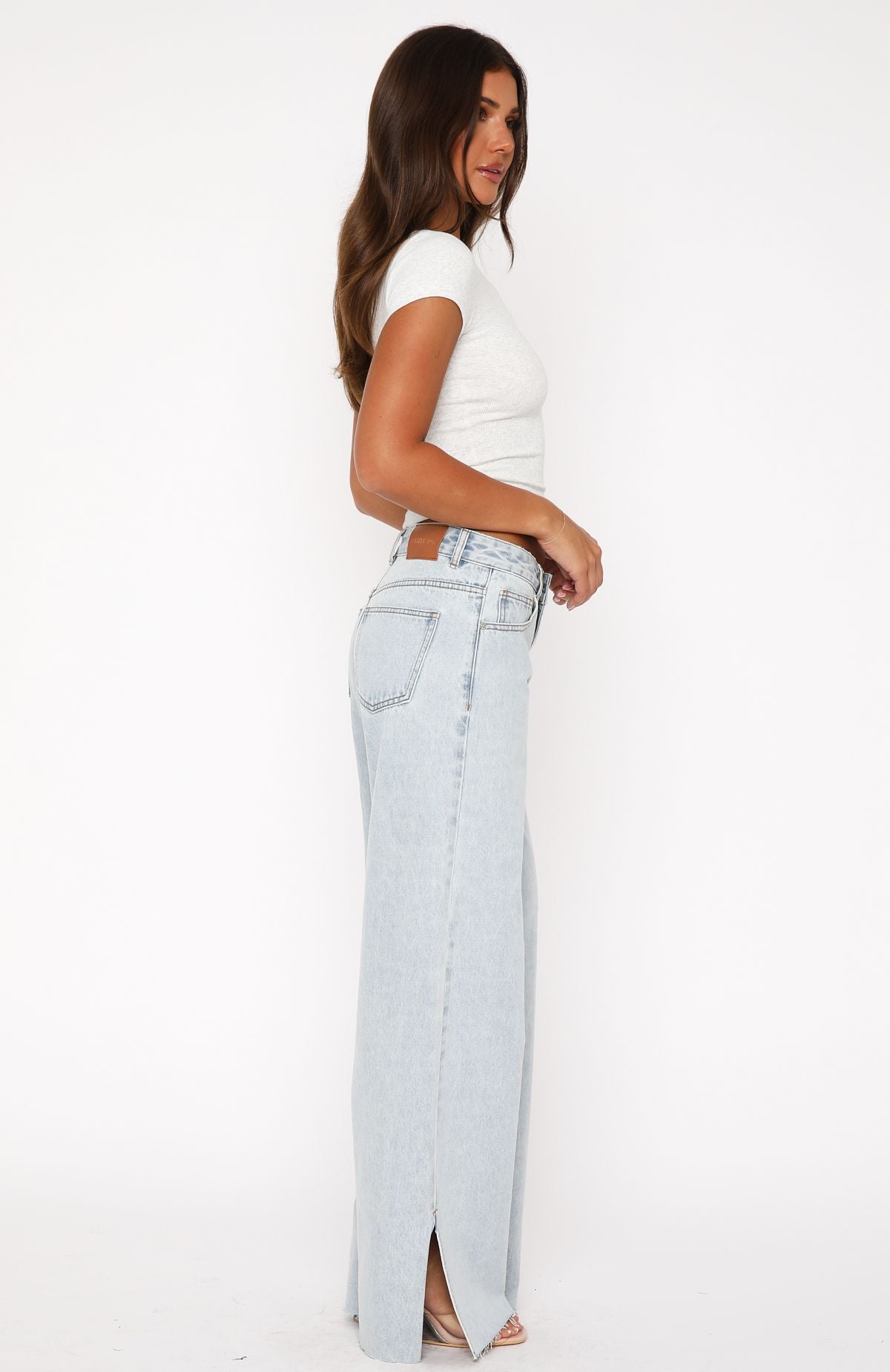 Summer Mid Rise Wide Leg Jeans Glacier Blue - Image 3