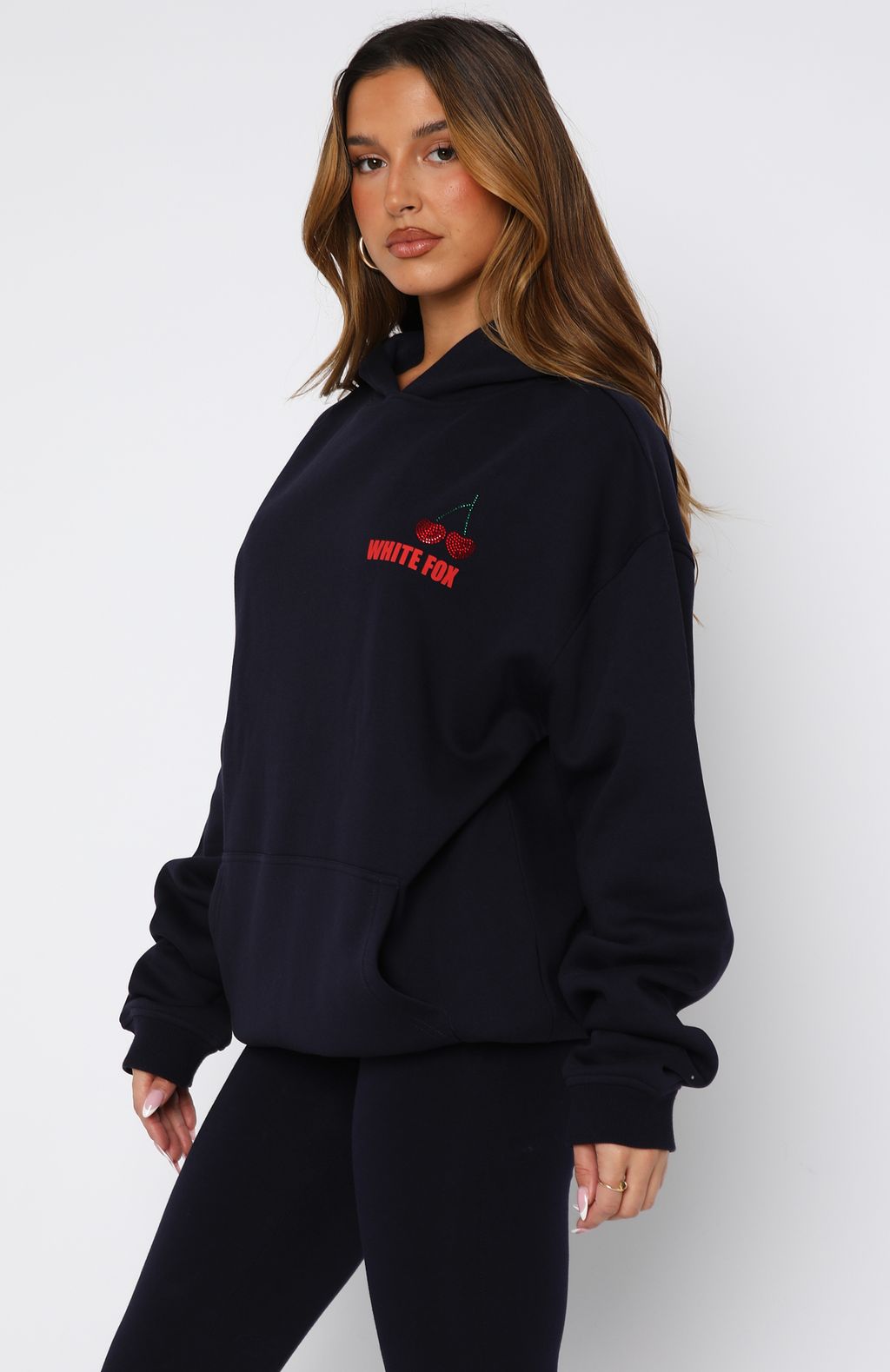 Made With Love Oversized Hoodie Navy - Image 3