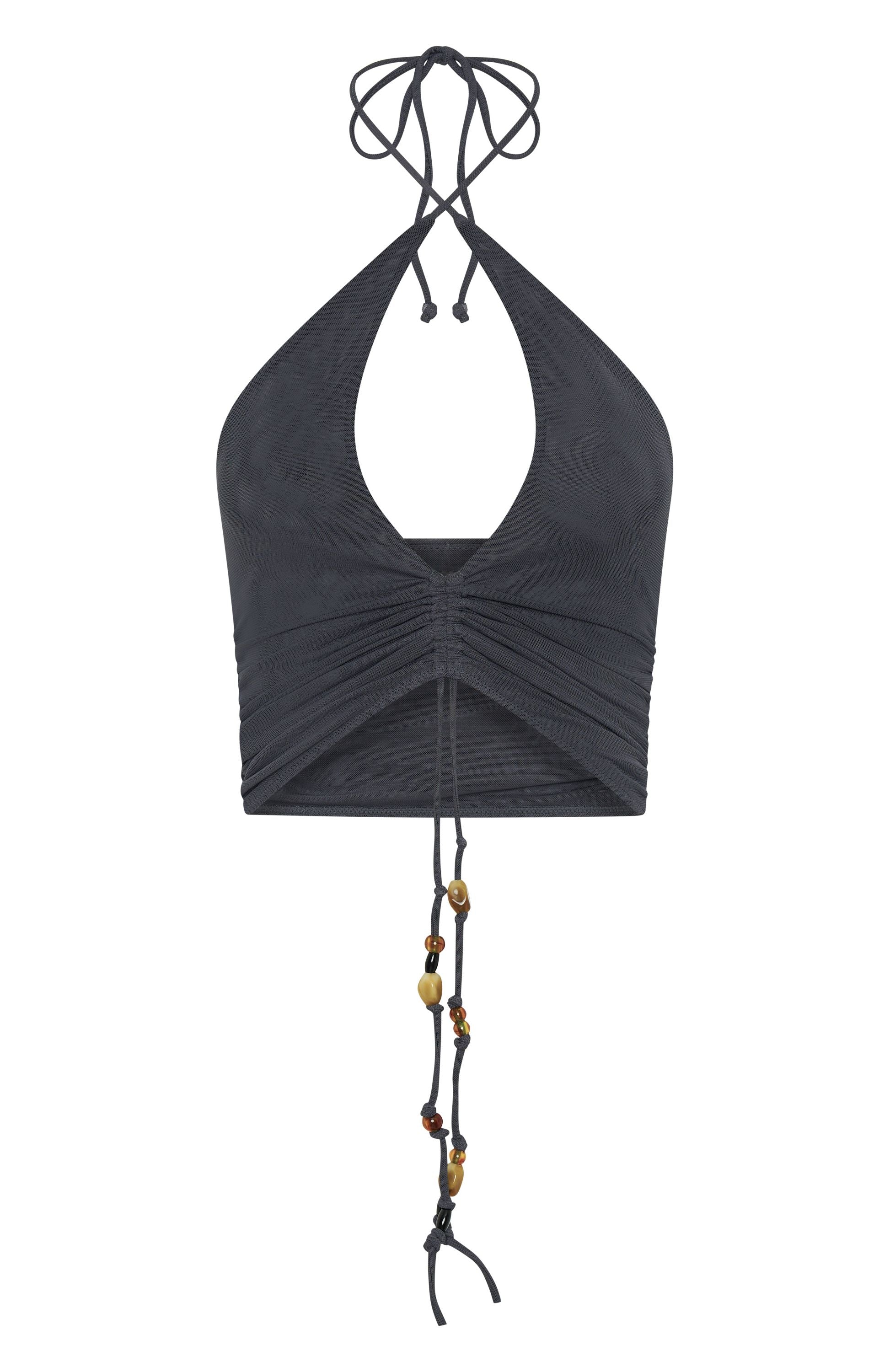 To My Heart Halter Top Charcoal - Image 5