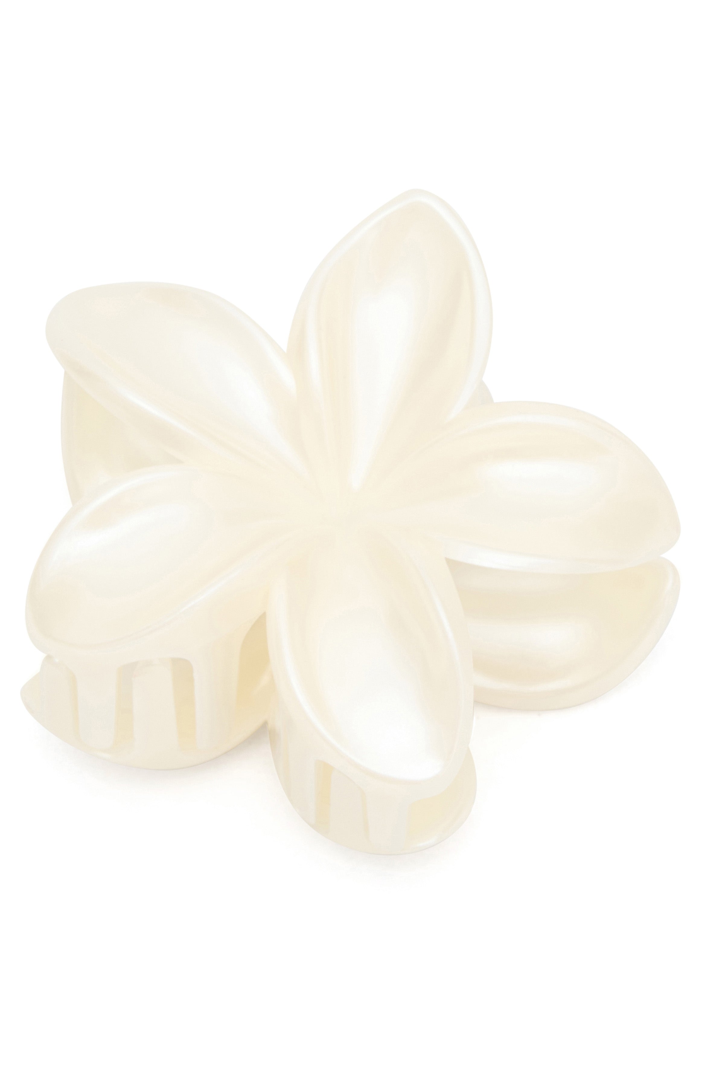 Floral Charm Hair Clip Pearl - Image 2