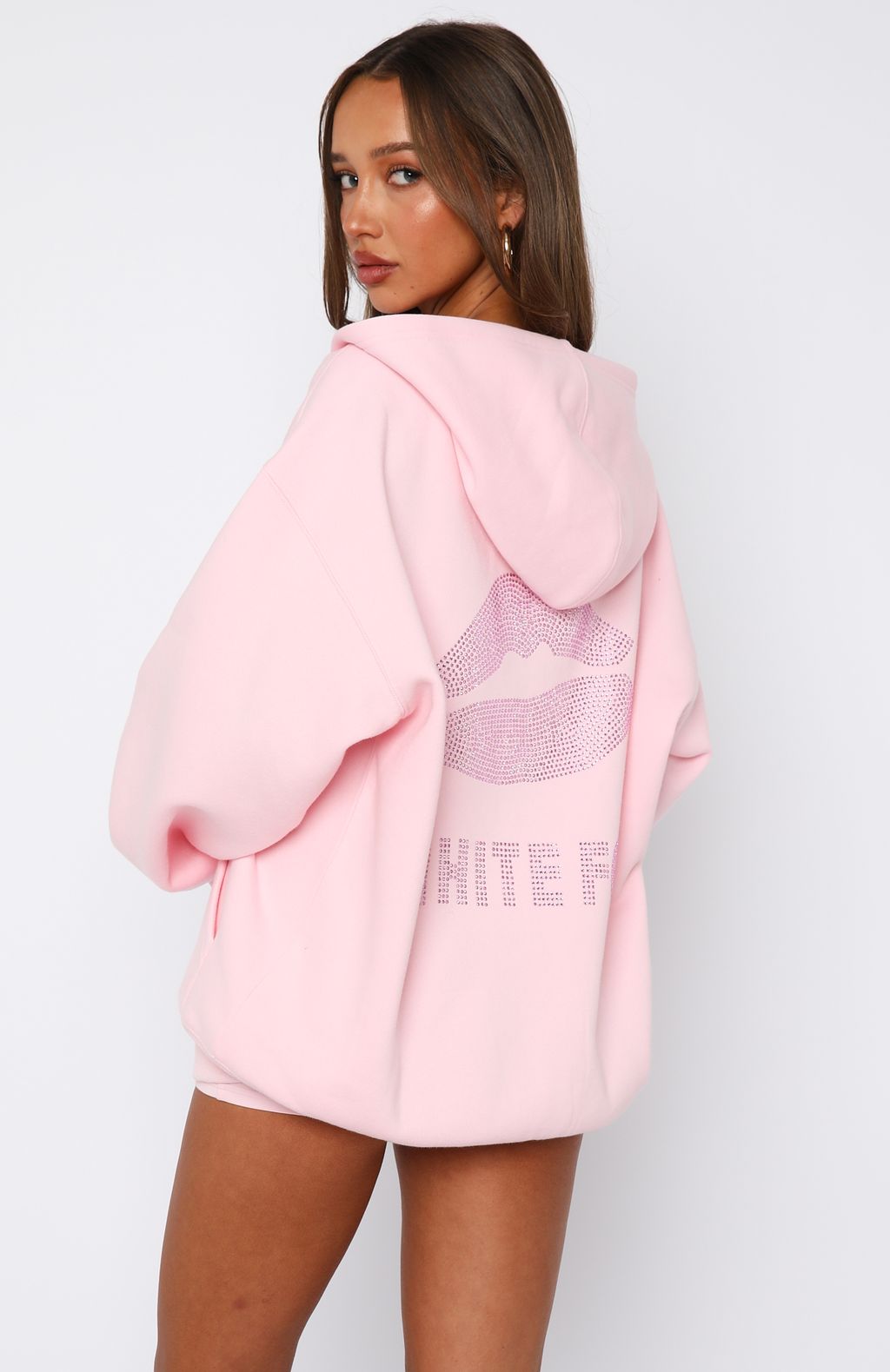 Celebrating Love Zip Front Hoodie Pink - Image 4