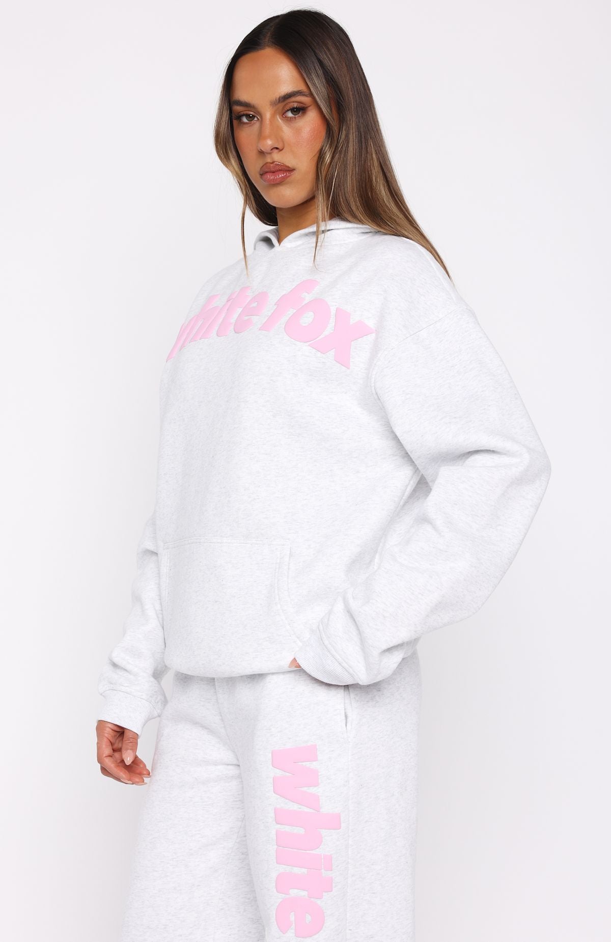 From The Archives Kenzie Oversized Hoodie Grey Marle - Image 3